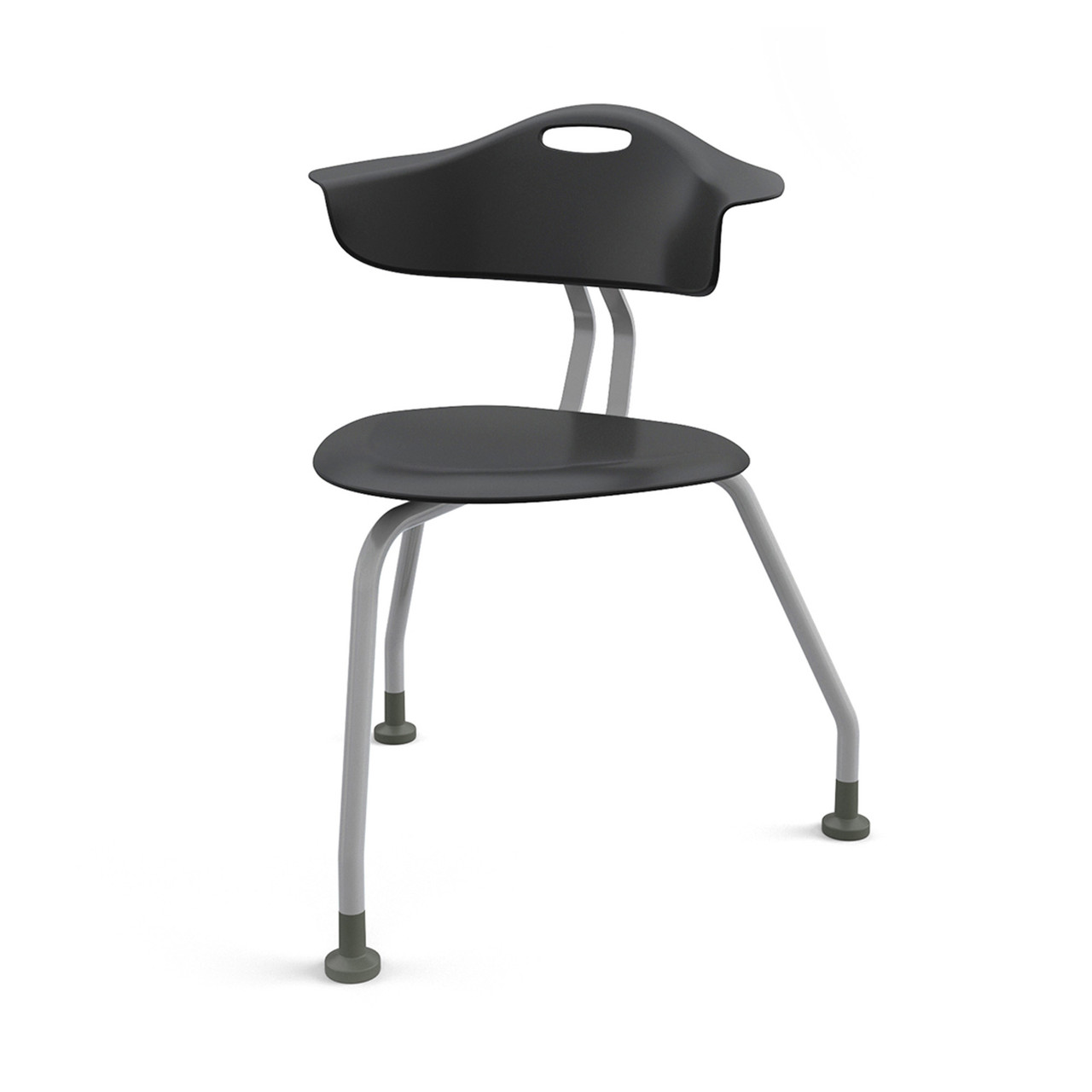 360 3 Leg Chair with Back and Glides - Black (26 in W x 31.25 in D x 26 in H)