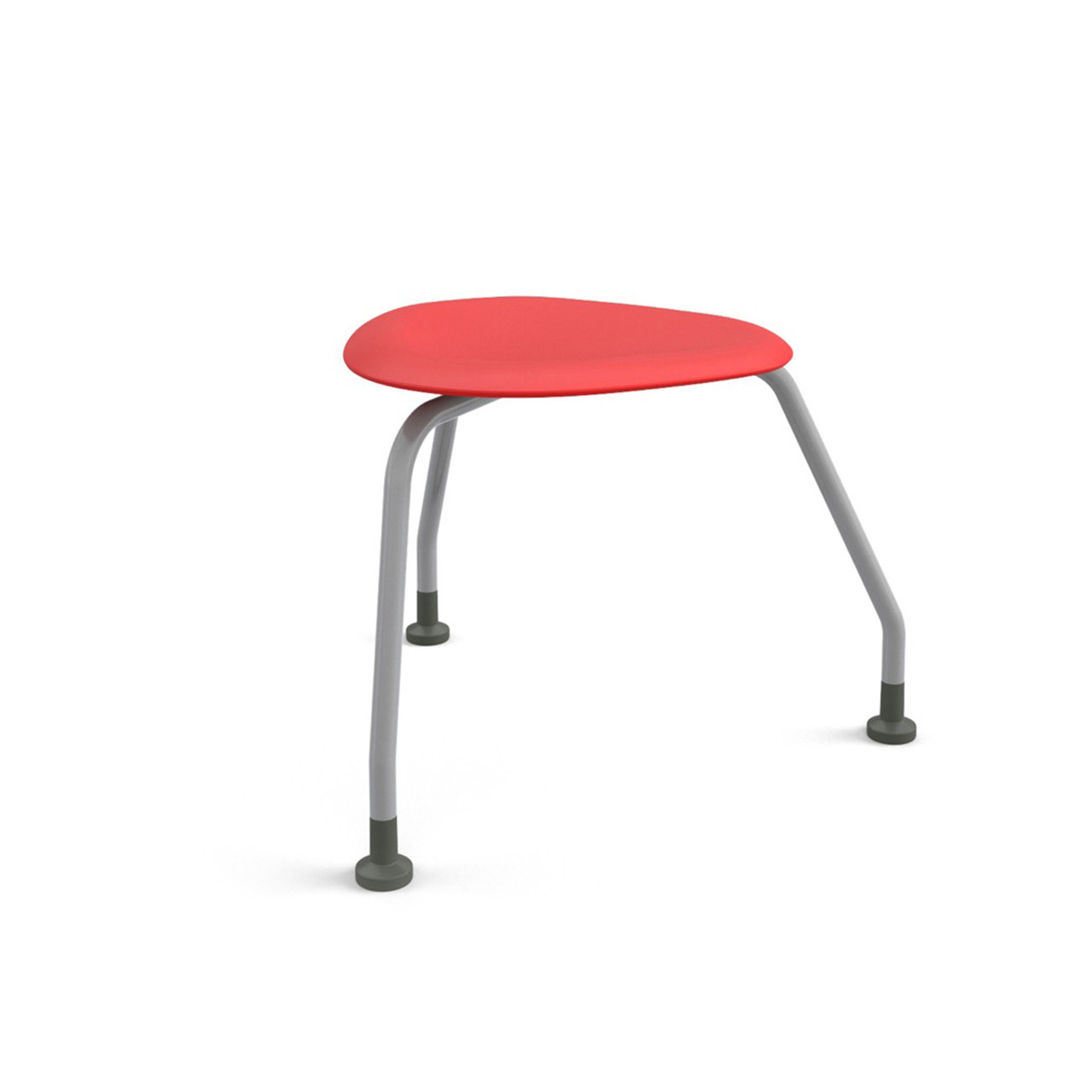 360 Backless 3 Leg Chair with Glides Red (26 in W x 18 in D x 26 in H)