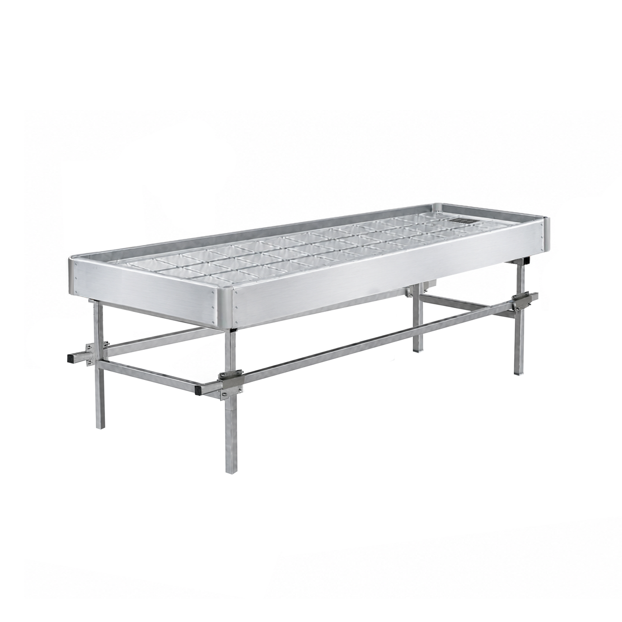 Stationary Ebb & Flow Greenhouse Bench for Indoor Farming - 2'W x 4'L