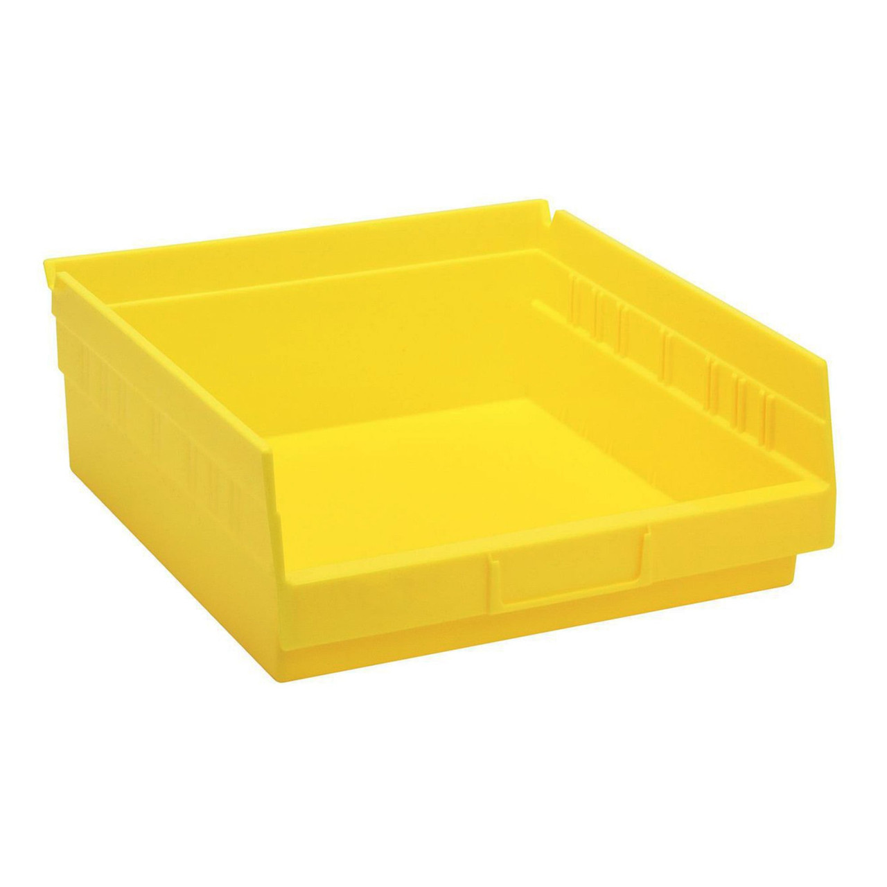 Yellow Economy Shelf Bin - 12'' x 11'' x 4'' - Case of 8 (11.625 in W x 4 in D x 11.125 in H)