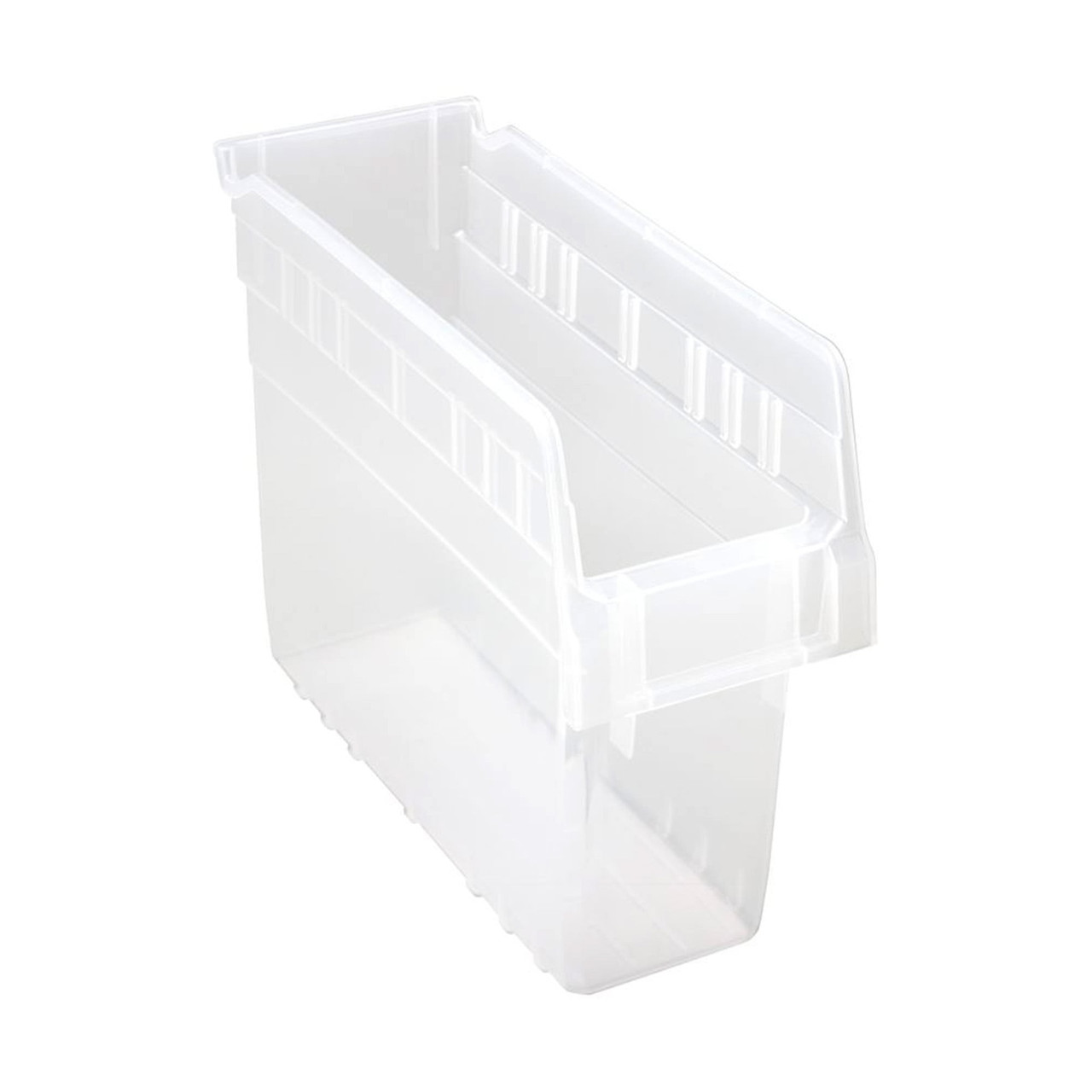 Clear Economy Shelf Bin - 12'' x 4'' x 8'' - Case of 36 (11.625 in W x 8 in D x 4.375 in H)