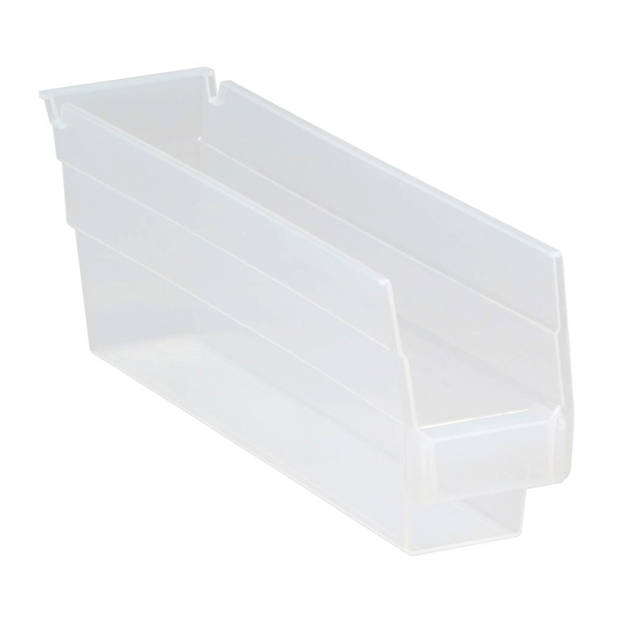 Clear Economy Shelf Bin - 12'' x 3'' x 4'' - Case of 36 (11.625 in W x 4 in D x 2.75 in H)