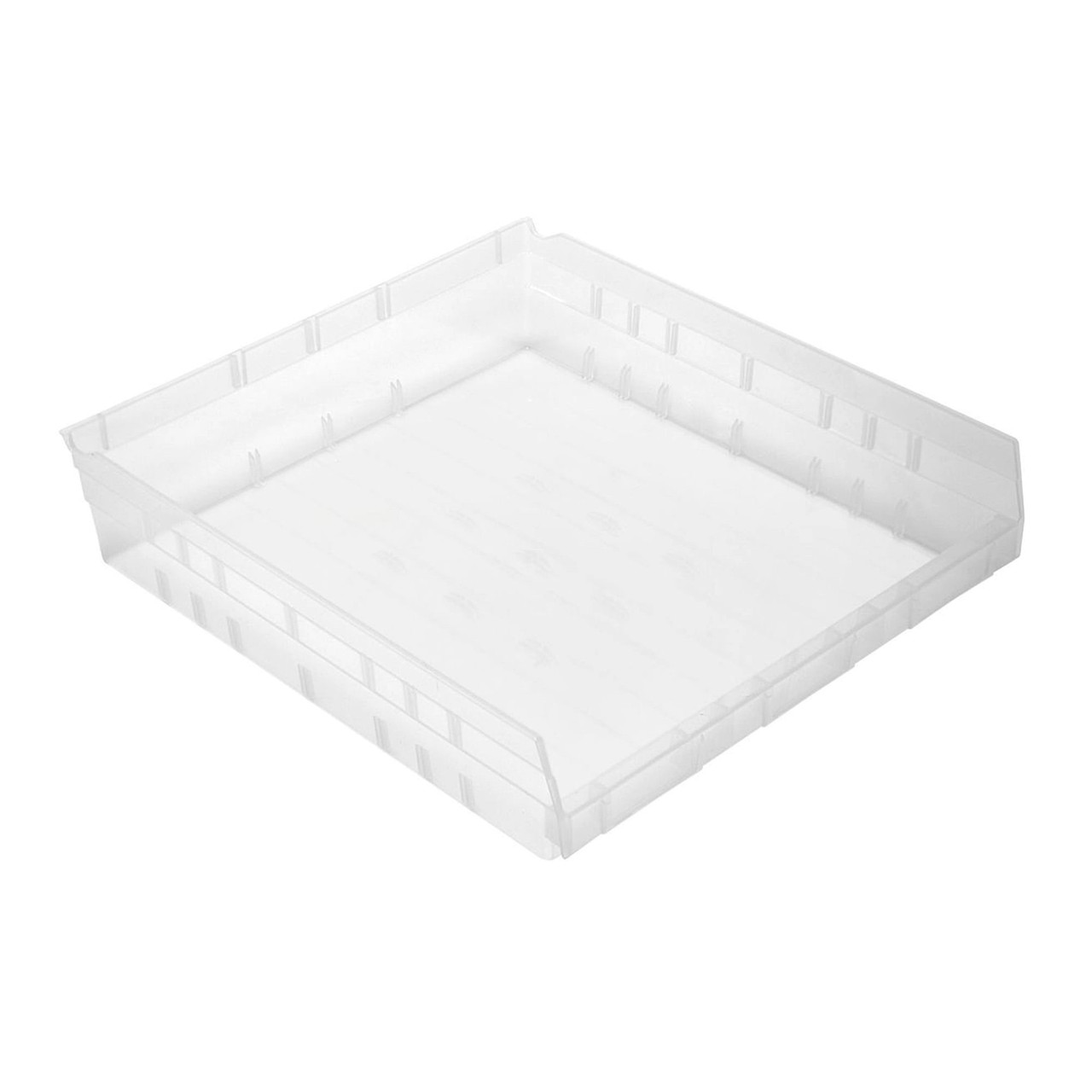 Clear Economy Shelf Bin - 16'' x 18'' x 4'' - Case of 6 (17.875 in W x 4 in D x 16.5 in H)