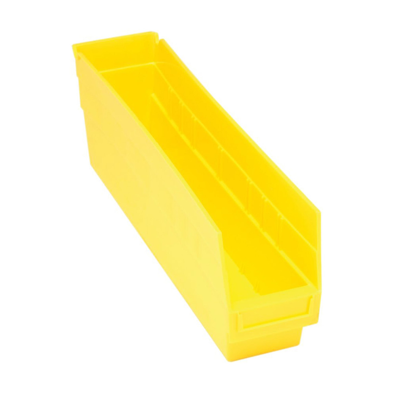 Yellow Economy Shelf Bin - 18'' x 4'' x 6'' - Case of 20 (17.875 in W x 6 in D x 4.125 in H)