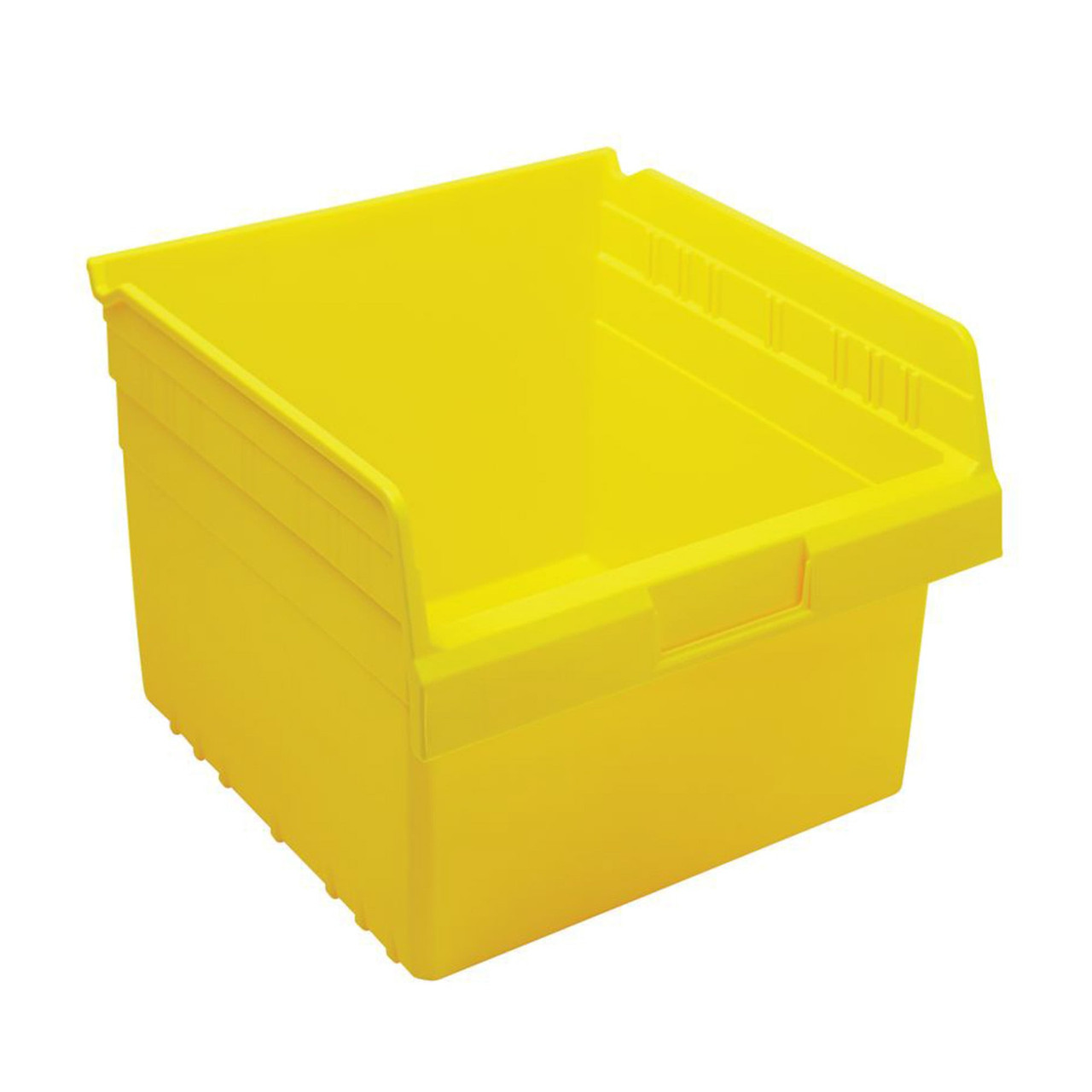 Yellow Economy Shelf Bin - 12'' x 11'' x 8'' - Case of 8 (11.625 in W x 8 in D x 11.125 in H)