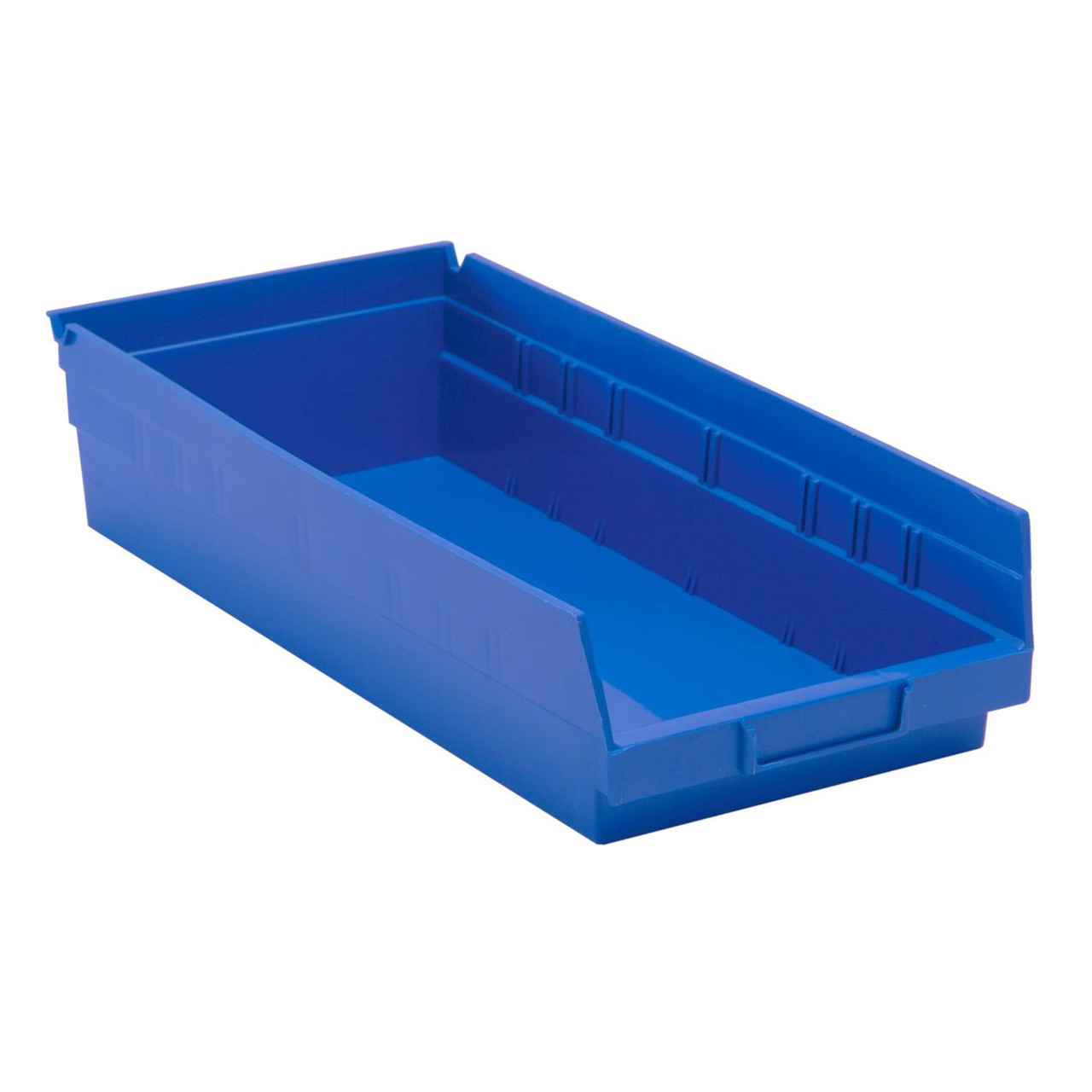 Blue Economy Shelf Bin - 12'' x 17'' x 4'' - Case of 6 (17.875 in W x 4 in D x 8.375 in H)