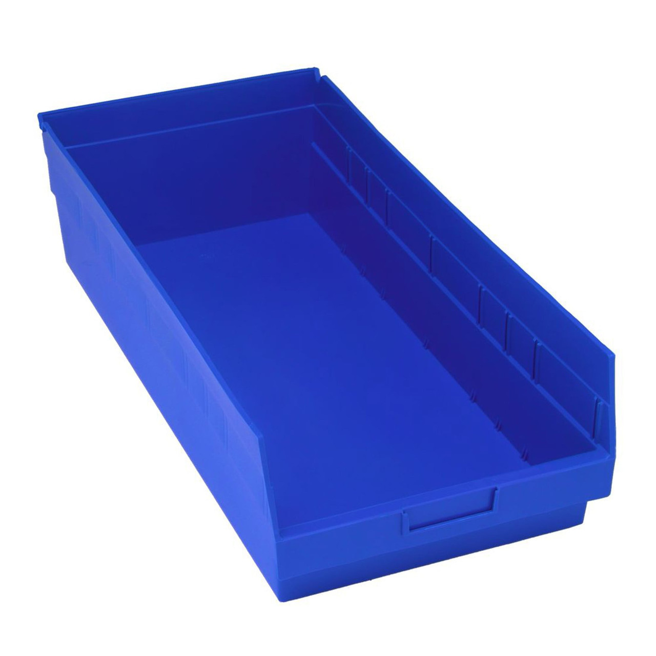 Blue Economy Shelf Bin - 24'' x 11'' x 6'' - Case of 6 (23.625 in W x 6 in D x 11.125 in H)
