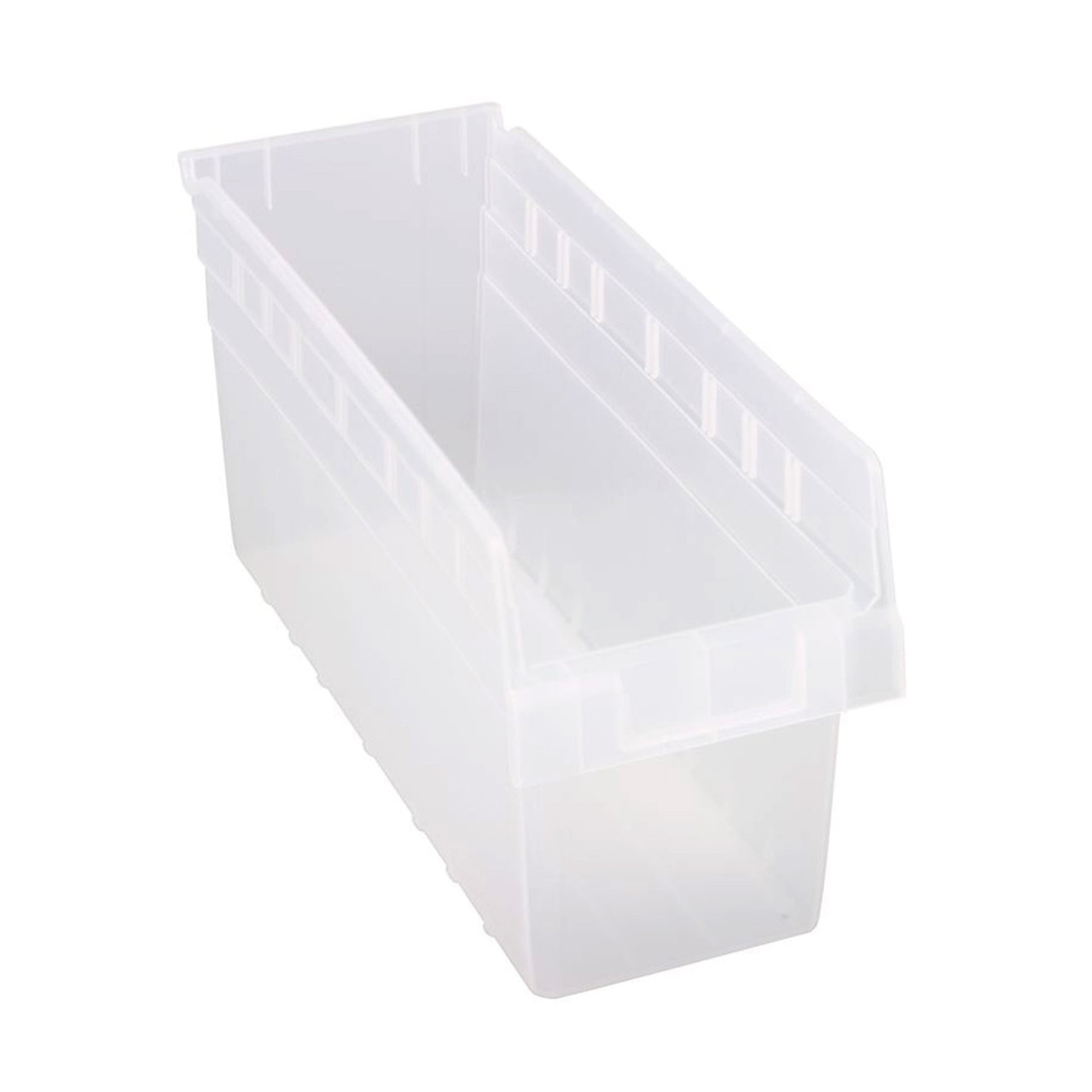 Clear Economy Shelf Bin - 12'' x 7'' x 8'' - Case of 30 (11.625 in W x 8 in D x 6.625 in H)
