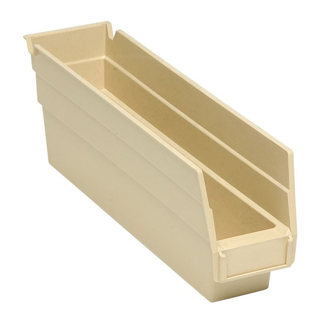 Ivory Economy Shelf Bin - 12'' x 3'' x 4'' - Case of 36 (11.625 in W x 4 in D x 2.75 in H)