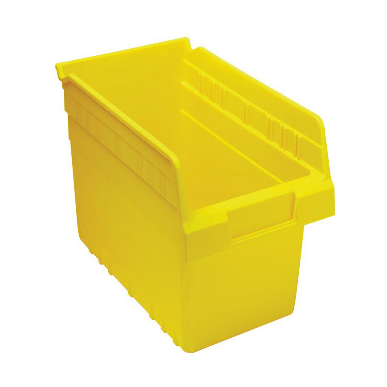 Yellow Economy Shelf Bin - 12'' x 7'' x 8'' - Case of 30 (11.625 in W x 8 in D x 6.625 in H)
