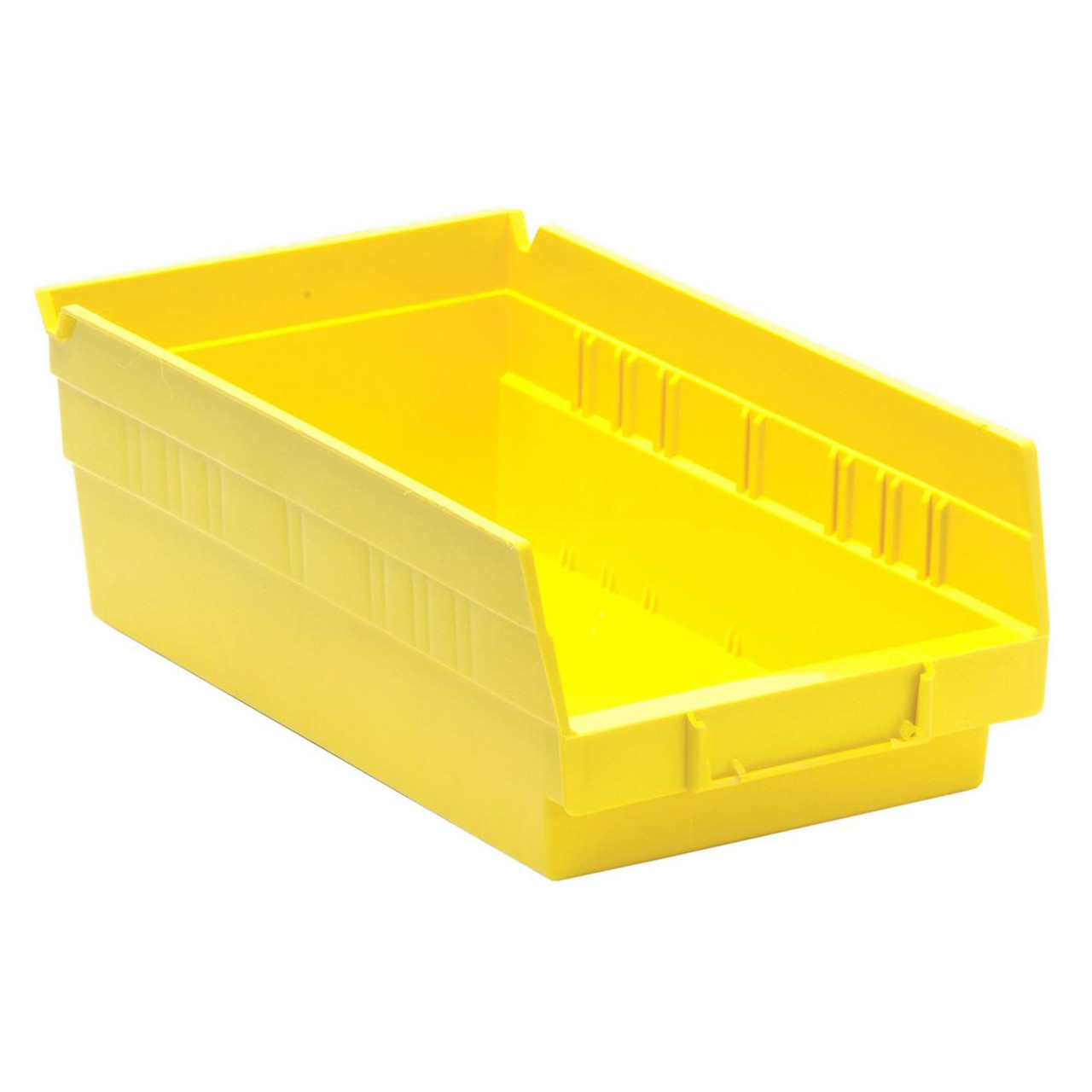 Yellow Economy Shelf Bin - 12'' x 7'' x 4'' - Case of 24 (11.625 in W x 4 in D x 6.625 in H)
