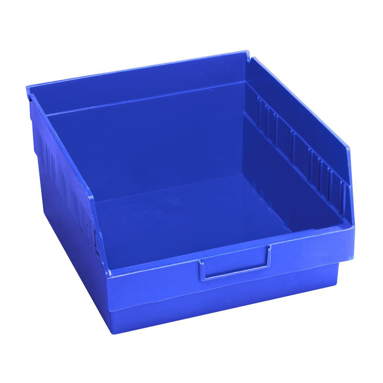 Blue Economy Shelf Bin - 12'' x 11'' x 6'' - Case of 8 (11.625 in W x 6 in D x 11.125 in H)
