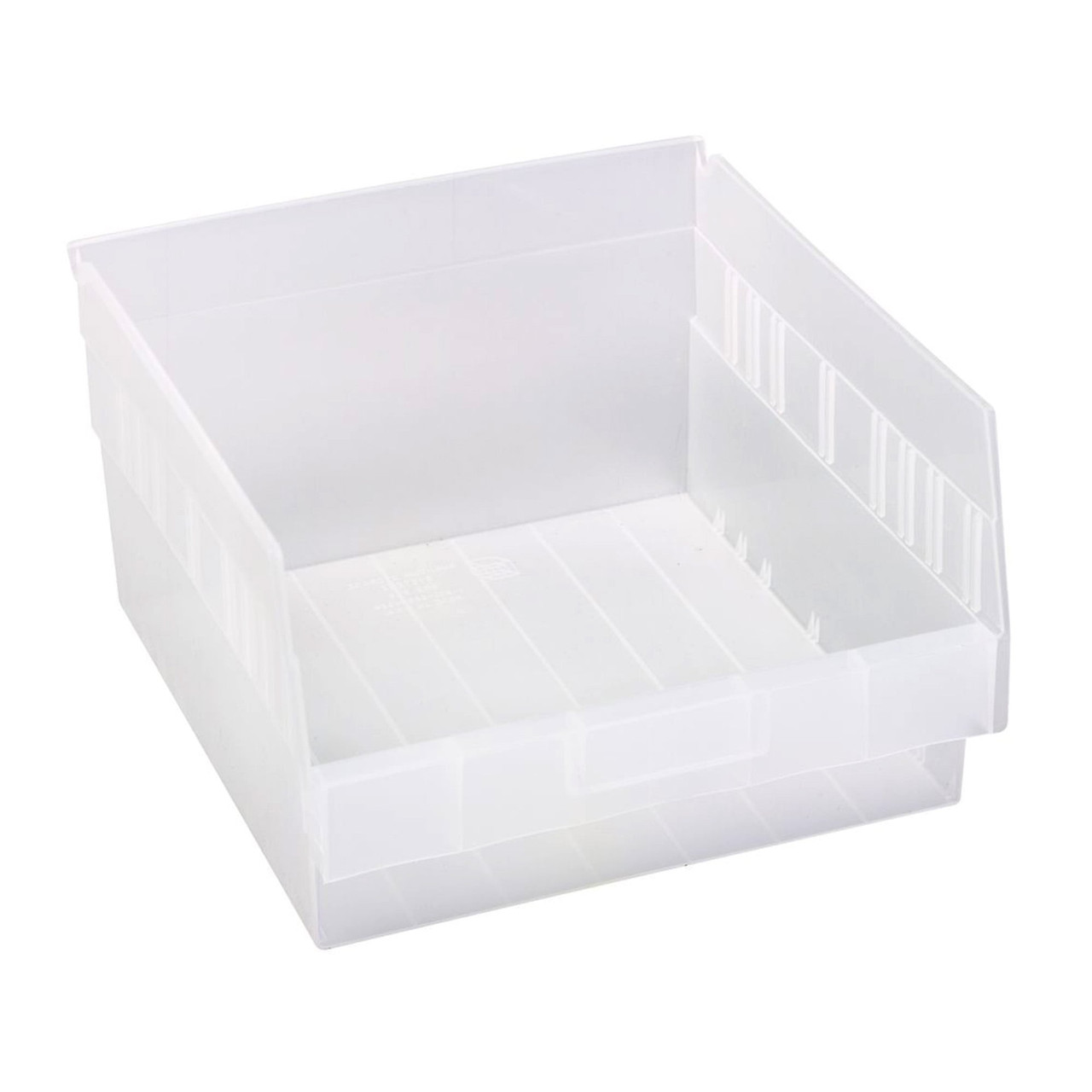 Clear Economy Shelf Bin - 12'' x 11'' x 6'' - Case of 8 (11.625 in W x 6 in D x 11.125 in H)