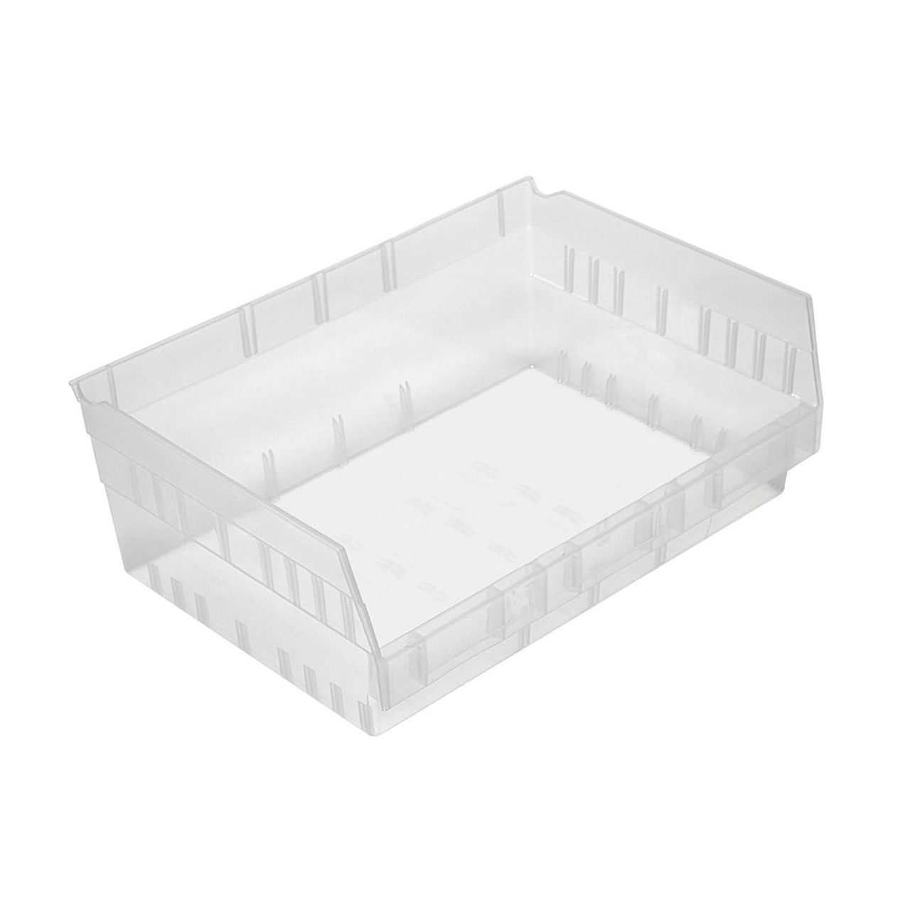 Clear Economy Shelf Bin - 16'' x 12'' x 6'' - Case of 6 (11.625 in W x 6 in D x 16.5 in H)