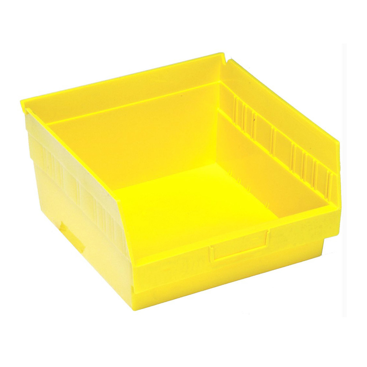 Yellow Economy Shelf Bin - 12'' x 11'' x 6'' - Case of 8 (11.625 in W x 6 in D x 11.125 in H)