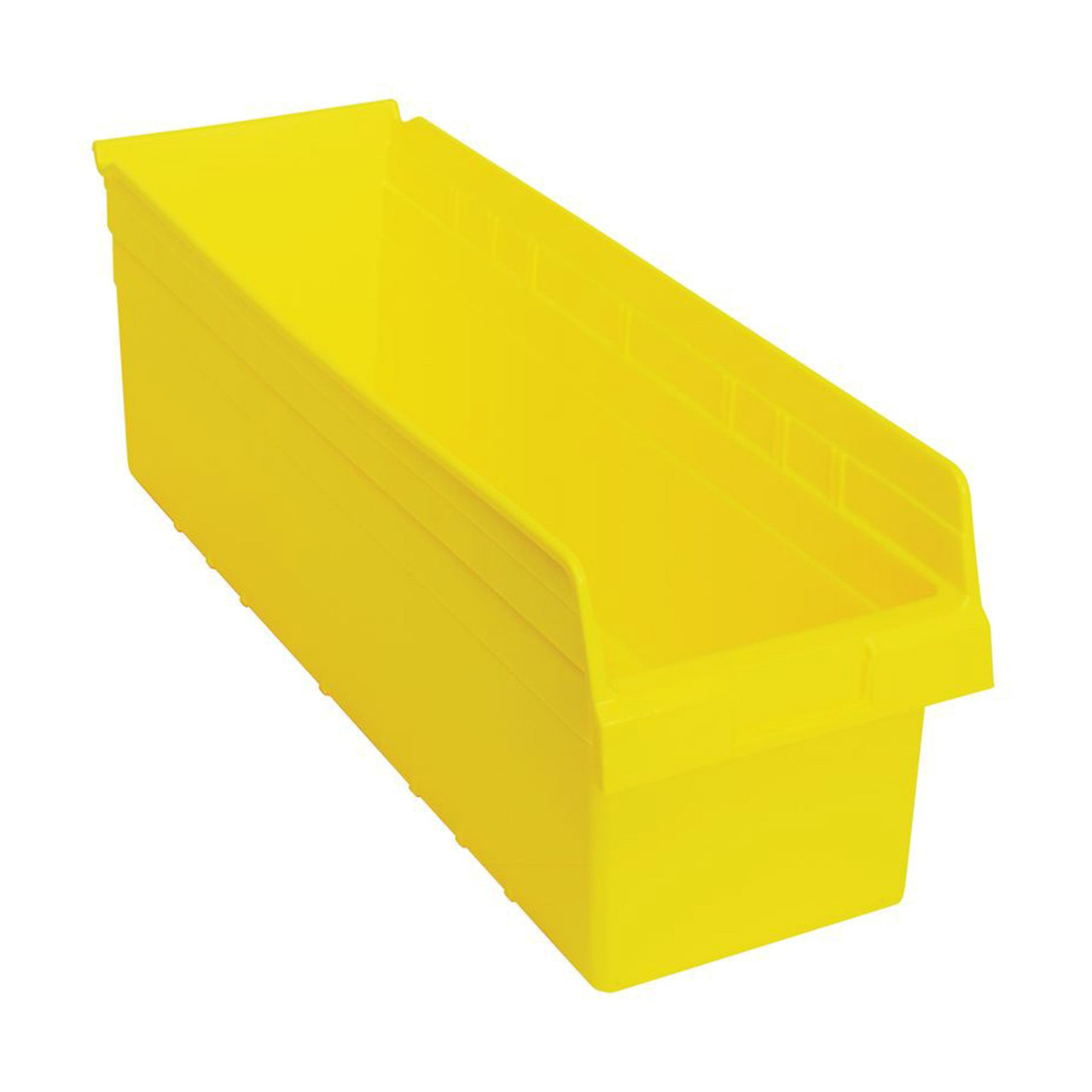 Yellow Economy Shelf Bin - 24'' x 8'' x 8'' - Case of 6 (23.625 in W x 8 in D x 8.375 in H)