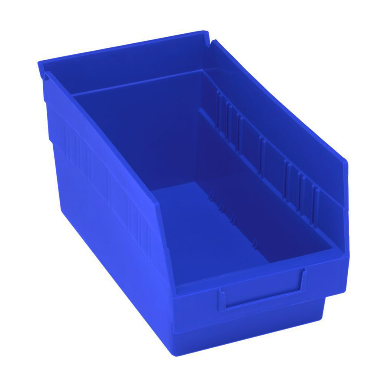 Blue Economy Shelf Bin - 12'' x 7'' x 6'' - Case of 30 (11.625 in W x 6 in D x 6.625 in H)