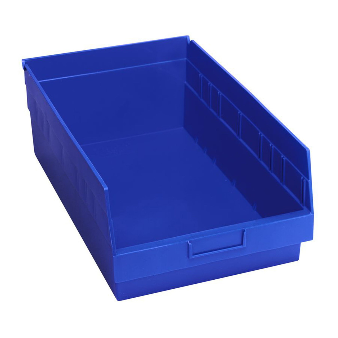 Blue Economy Shelf Bin - 18'' x 11'' x 6'' - Case of 8 (17.875 in W x 6 in D x 11.125 in H)