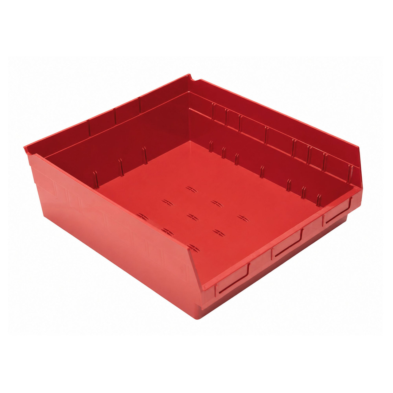 Red Economy Shelf Bin - 16'' x 18'' x 6'' - Case of 6 (17.875 in W x 6 in D x 16.5 in H)