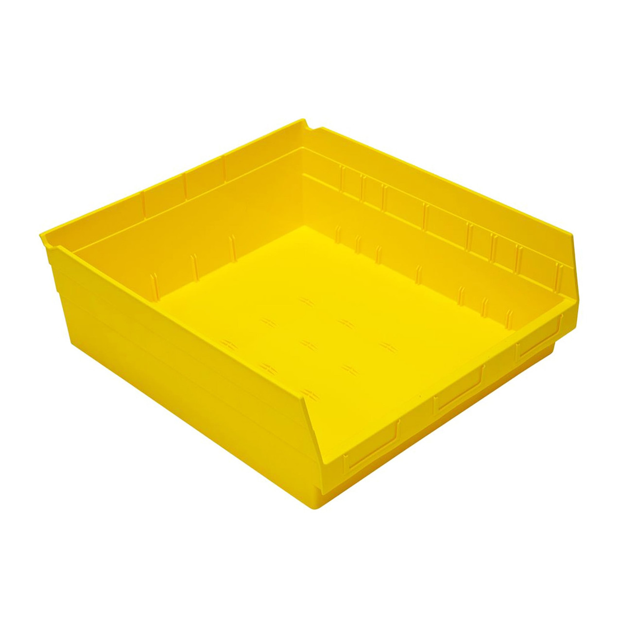 Yellow Economy Shelf Bin - 16'' x 18'' x 6'' - Case of 6 (17.875 in W x 6 in D x 16.5 in H)