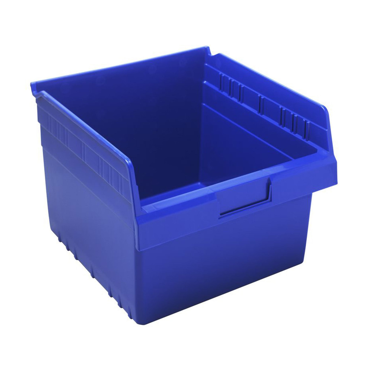 Blue Economy Shelf Bin - 12'' x 11'' x 8'' - Case of 8 (11.625 in W x 8 in D x 11.125 in H)