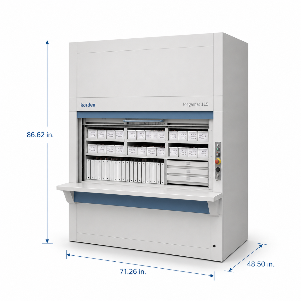 Kardex Remstar Pathology Blood Slide Vertical Carousel Storage System - 13 Carriers - 286 Trays - 201,344 Slide Capacity