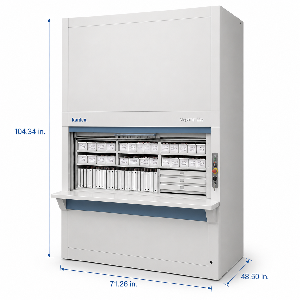Kardex Remstar Pathology Blood Slide Vertical Carousel Storage System - 17 Carriers - 374 Trays - 263,296 Slide Capacity