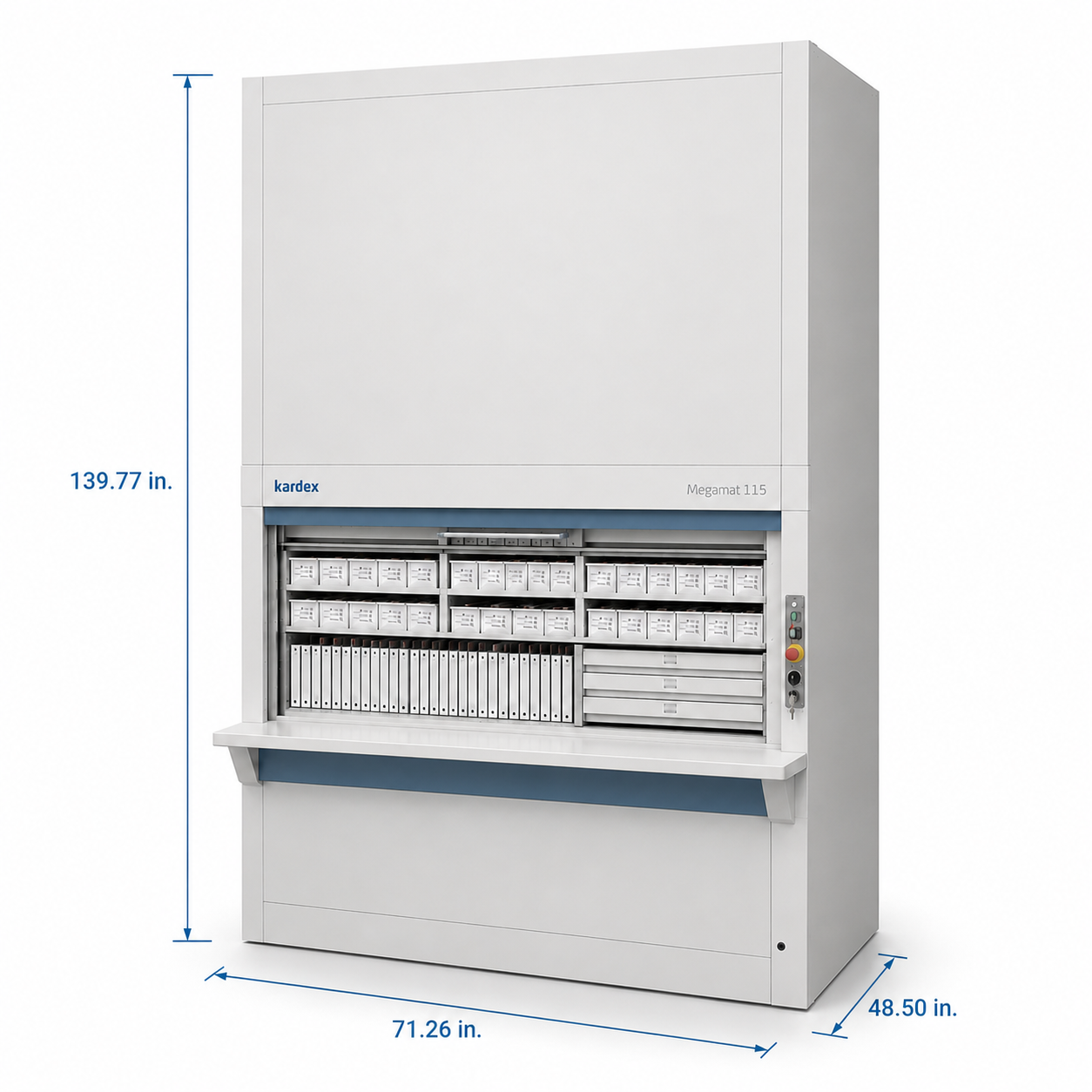Kardex Remstar Pathology Blood Slide Vertical Carousel Storage System - 24 Carriers - 528 Trays - 371,712 Slide Capacity