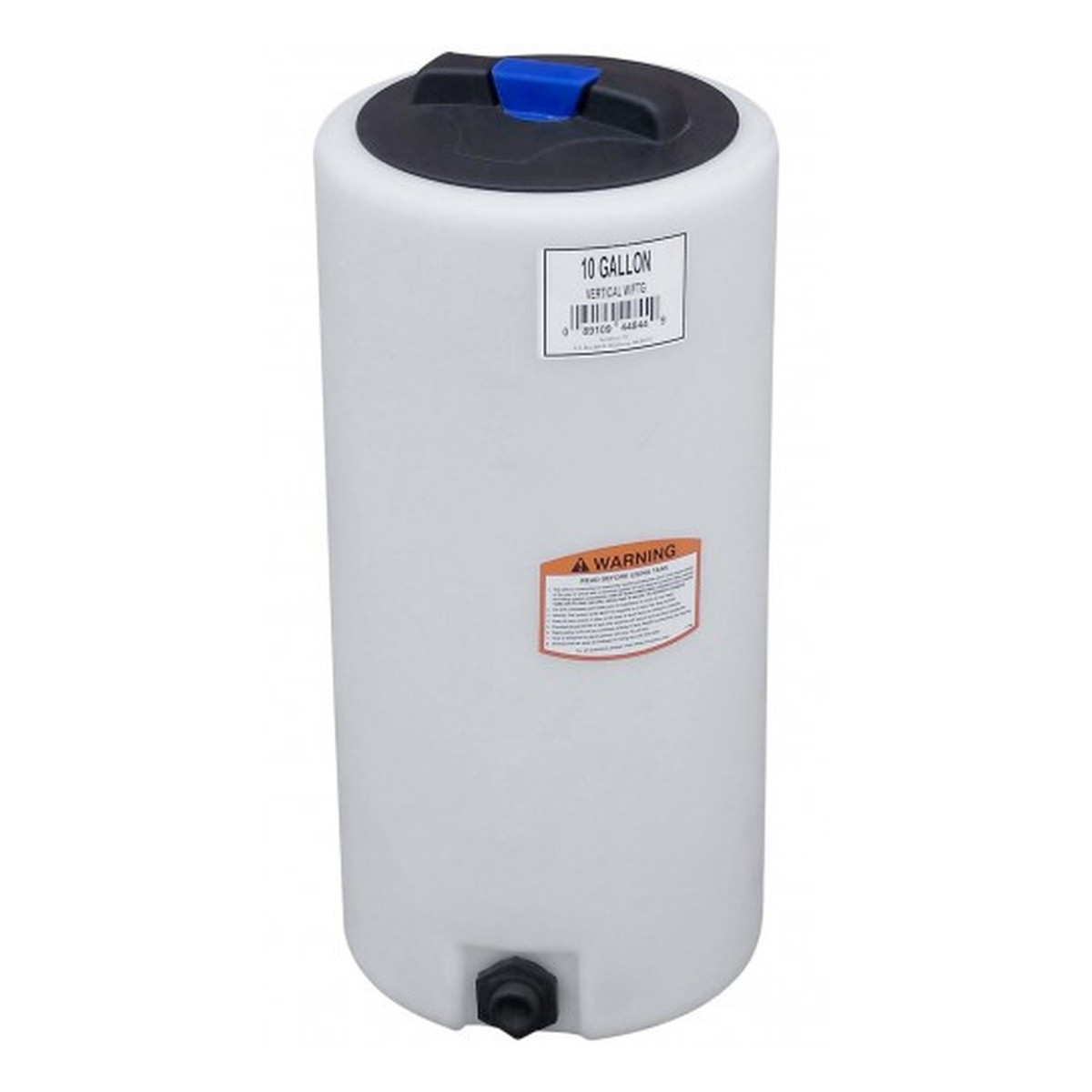 10 Gallon Vertical Storage Tank, 12'' Diameter x 26'' High