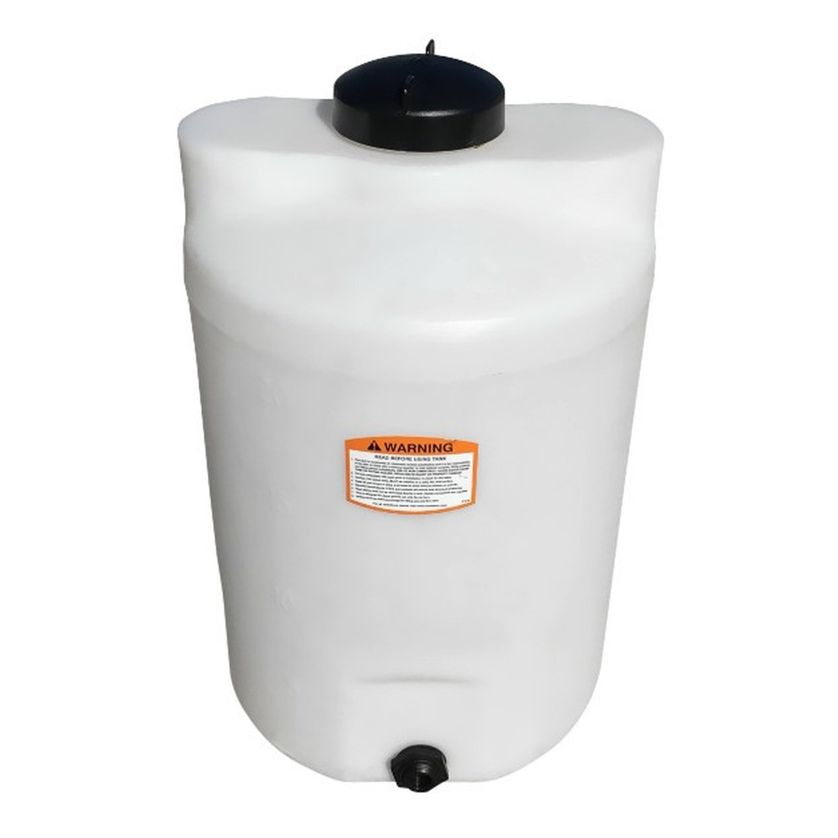25 Gallon Vertical Plastic Storage Tank, 18'' Diameter x 29'' High