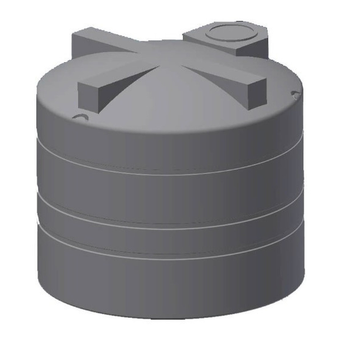 2,450 Gallon Vertical Water Storage Tank, 96'' Diameter x 85'' High