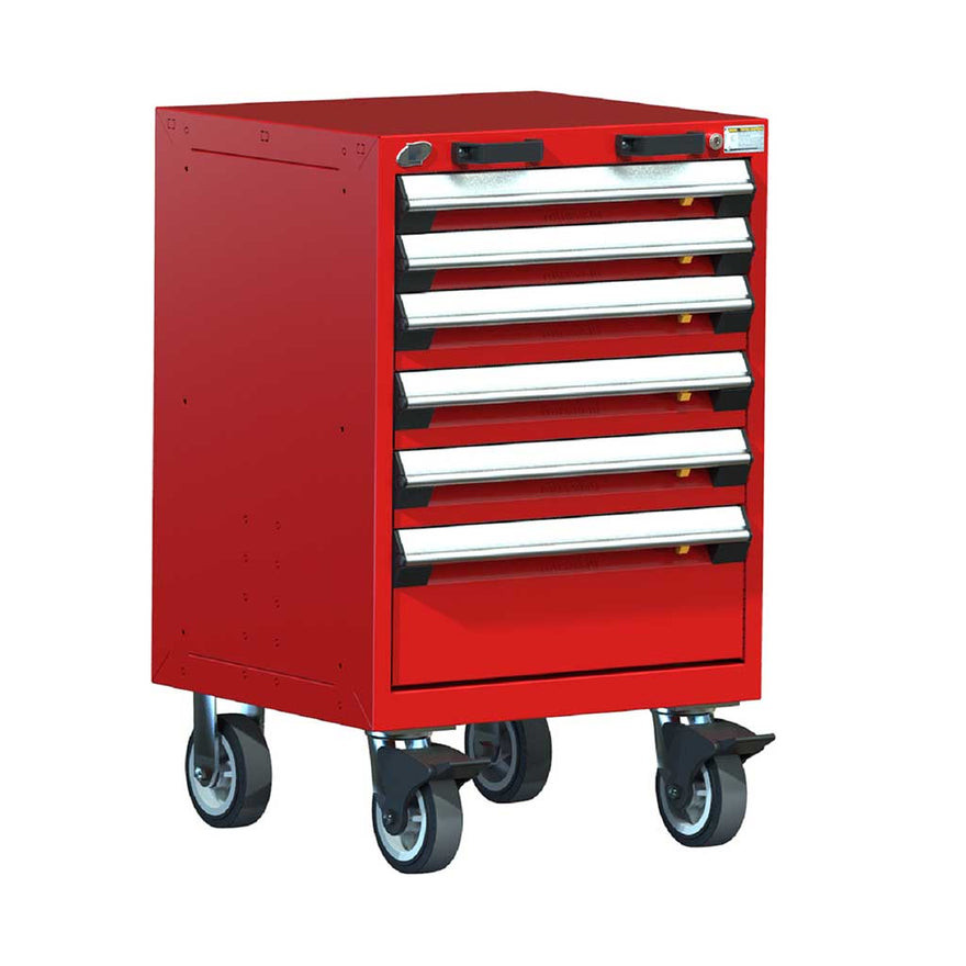 6-Drawer Heavy-Duty Mobile Drawer Cabinet 24'' W x 27D - R5BCG-3001