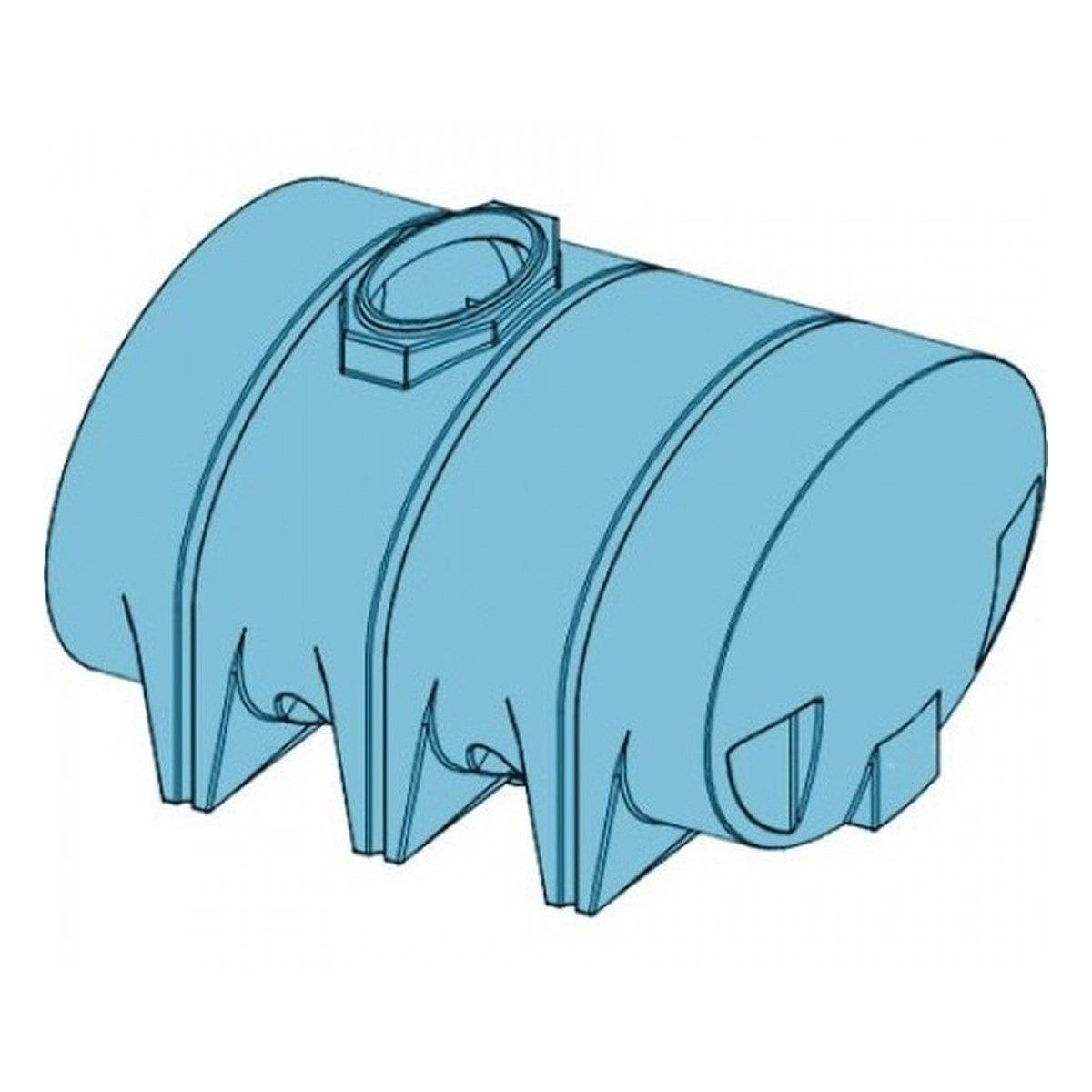 1,315 Gallon Heavy Duty Drainable Leg Tank, 66'' Wide x 126'' Deep x 60'' High