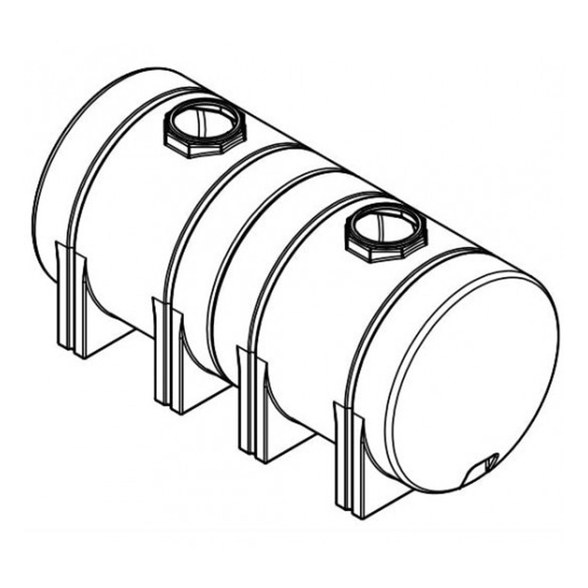 1,800 Gallon Horizontal Leg Tank w/ Sump, 62'' Wide x 146'' Deep x 72'' High