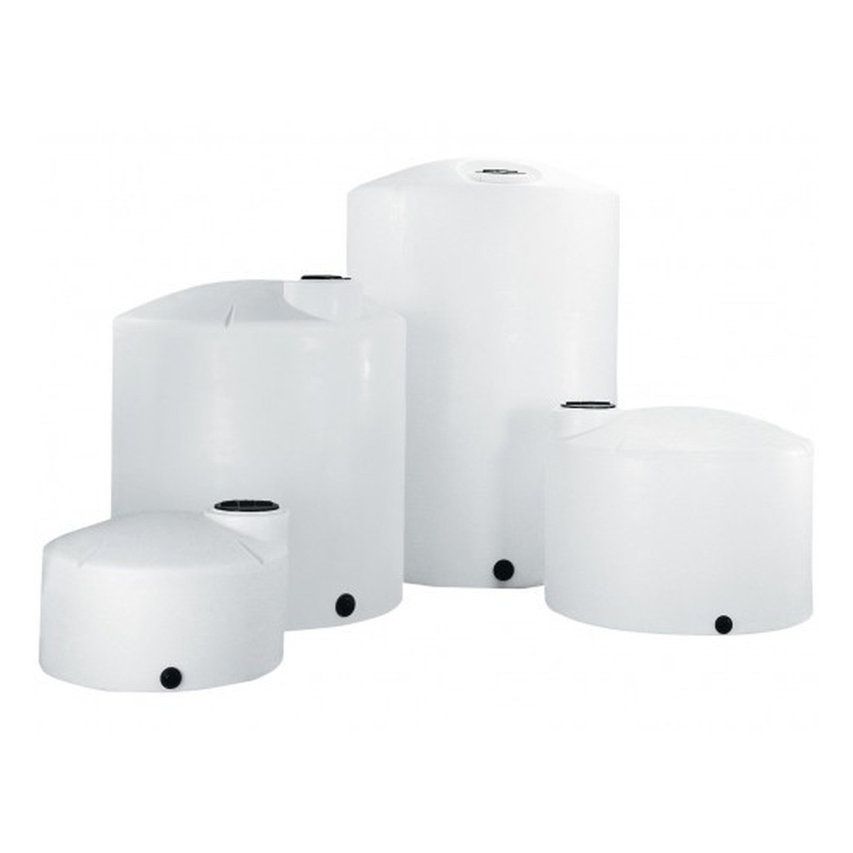 4,995 Gallon Vertical Plastic Storage Tank, 142'' Diameter x 89'' High