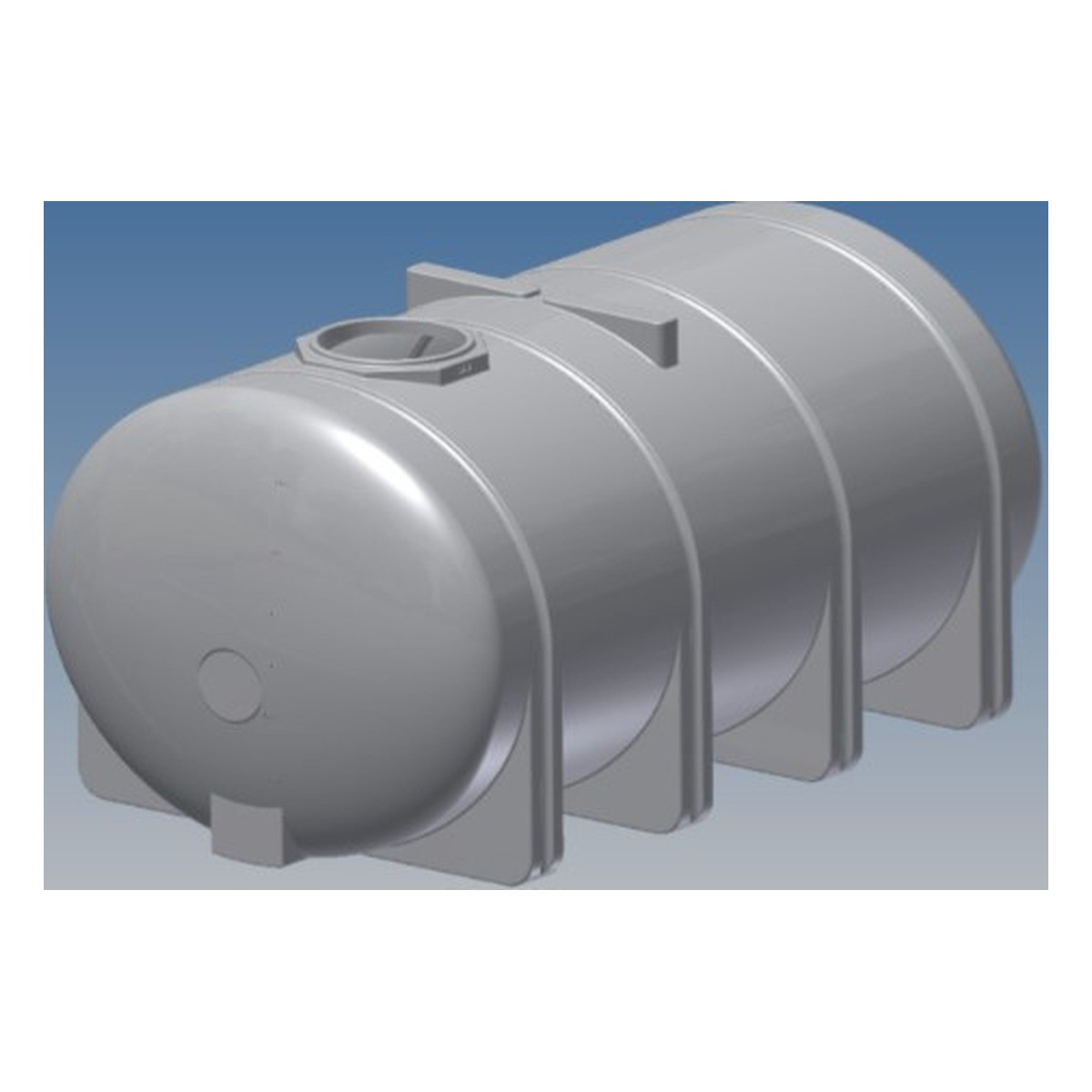 3,250 Gallon Heavy Duty Elliptical Leg Tank w/ Baffles, 88'' Wide x 152'' Deep x 81'' High