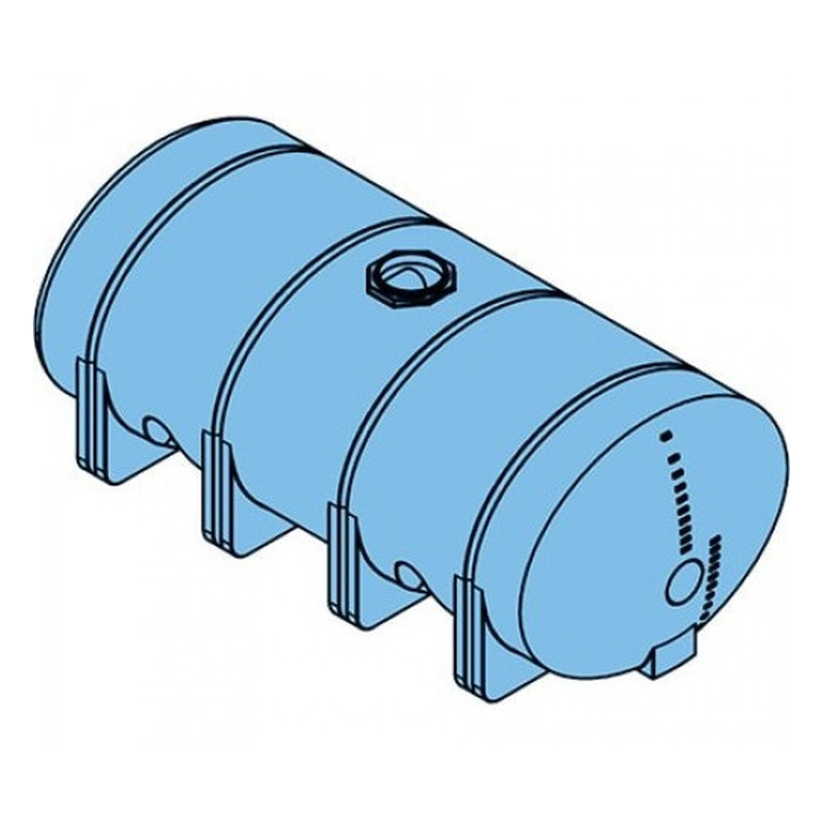 4,035 Gallon Heavy Duty Elliptical Leg Tank, 92'' Wide x 192'' Deep x 75'' High