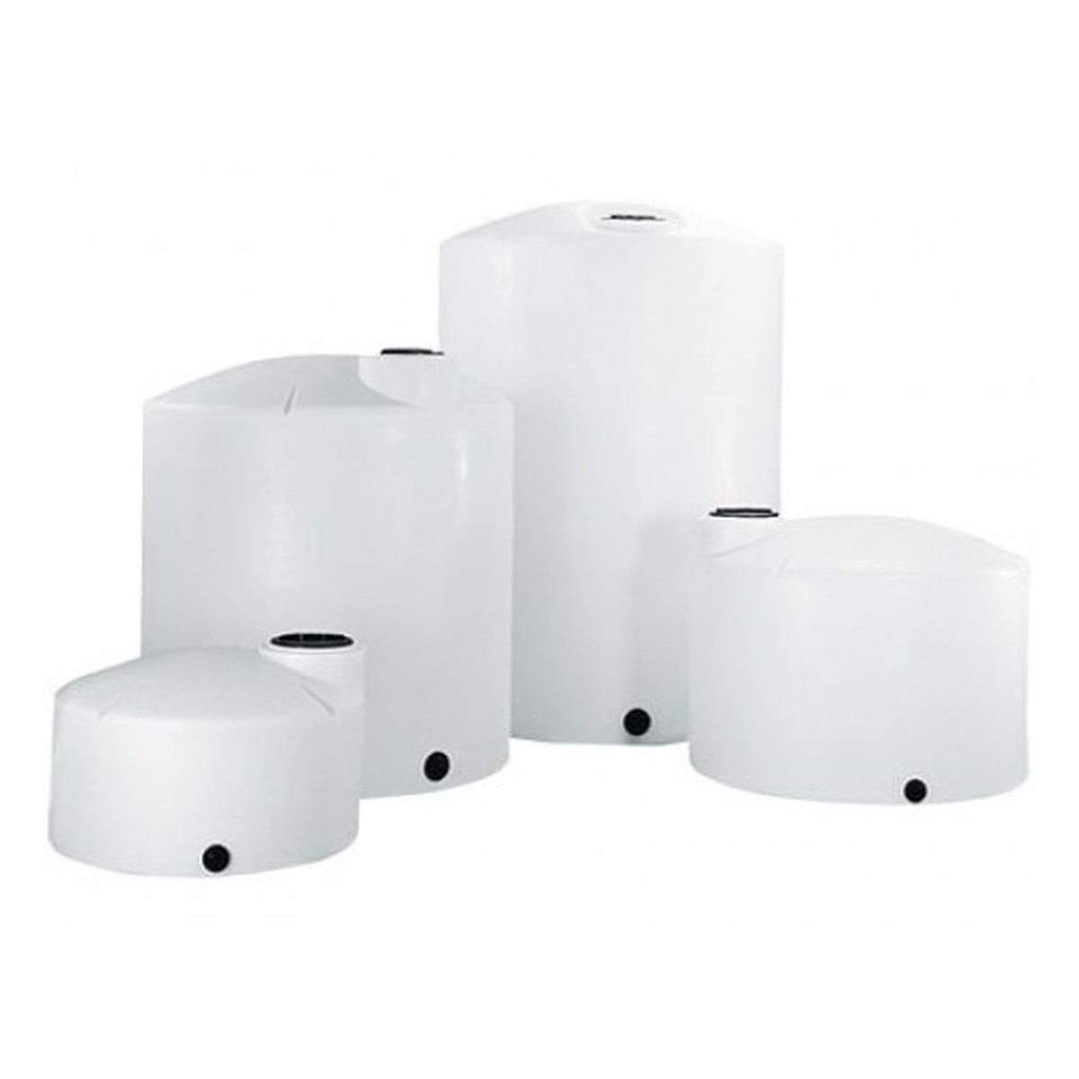 6,200 Gallon Vertical Plastic Storage Tank, 120'' Diameter x 140'' High