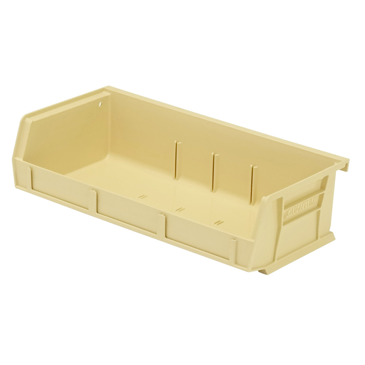 Ivory Ultra Stack and Hang Bins 5.38'' W x 11'' D x 3'' H - Case of 8 (5.38 in W x 3 in D x 11 in H)