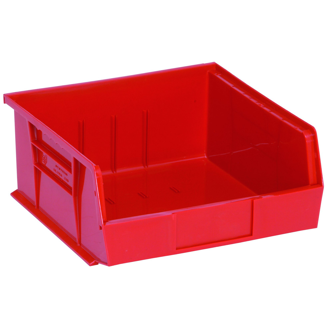 Red Ultra Stack and Hang Bins 10.88'' W x 11'' D x 5'' H - Case of 6 (10.88 in W x 5 in D x 11 in H)