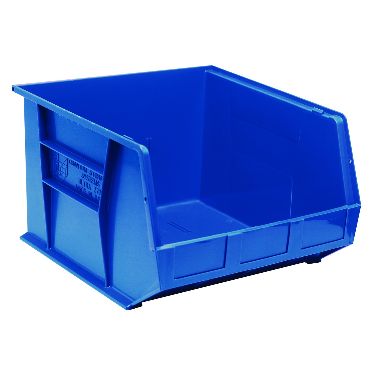 Blue Ultra Stack and Hang Bins 18'' W x 16.5'' D x 11'' H - Case of 3 (18 in W x 11 in D x 16.5 in H)