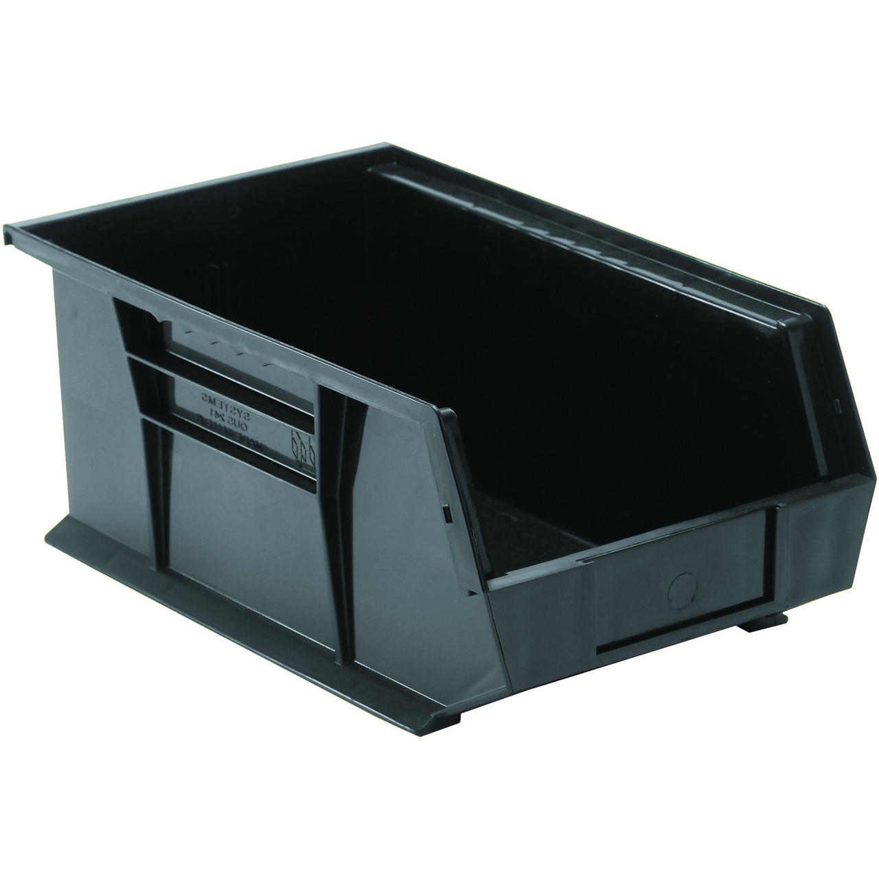 Black Ultra Stack and Hang Bins 13.63'' W x 8.25'' D x 6'' H - Case of 12 (13.63 in W x 6 in D x 8.25 in H)