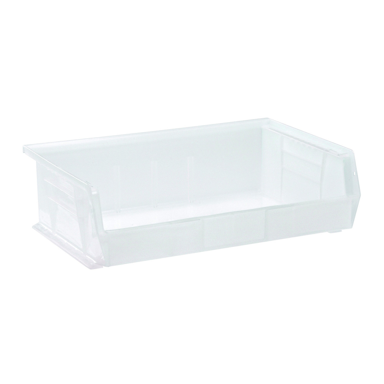 Clear Ultra Stack and Hang Bins 10.88'' W x 16.5'' D x 5'' H - Case of 6 (10.88 in W x 5 in D x 16.25 in H)