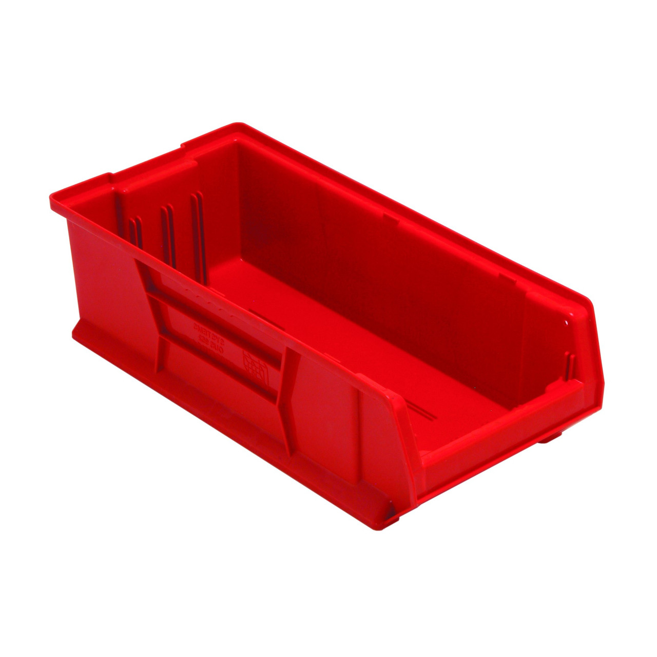 Red Jumbo Ultra Bin 23.88'' W x 11'' D x 7'' H - Case of 4 (23.875 in W x 7 in D x 11 in H)