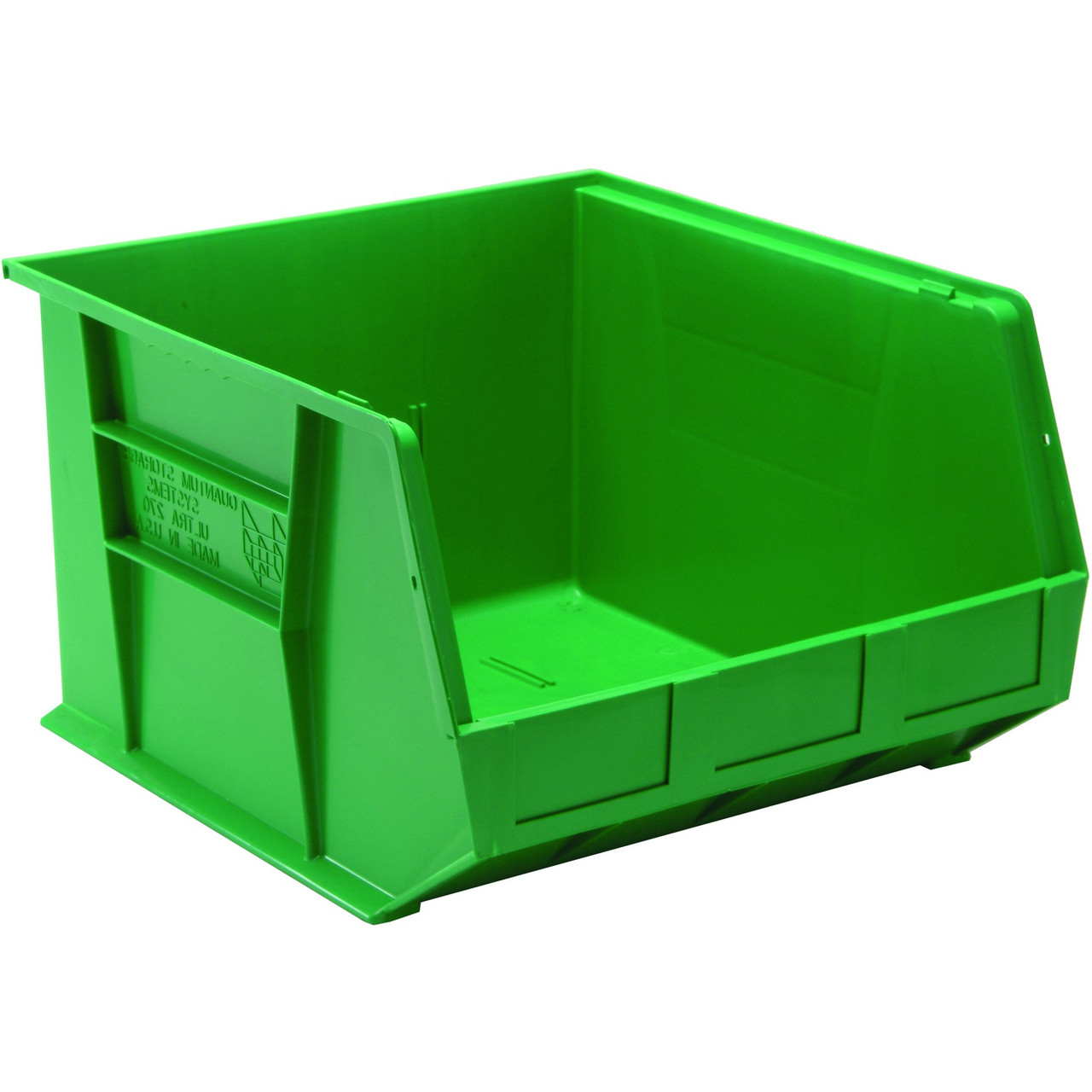 Green Ultra Stack and Hang Bins 18'' W x 16.5'' D x 11'' H - Case of 3 (18 in W x 11 in D x 16.5 in H)