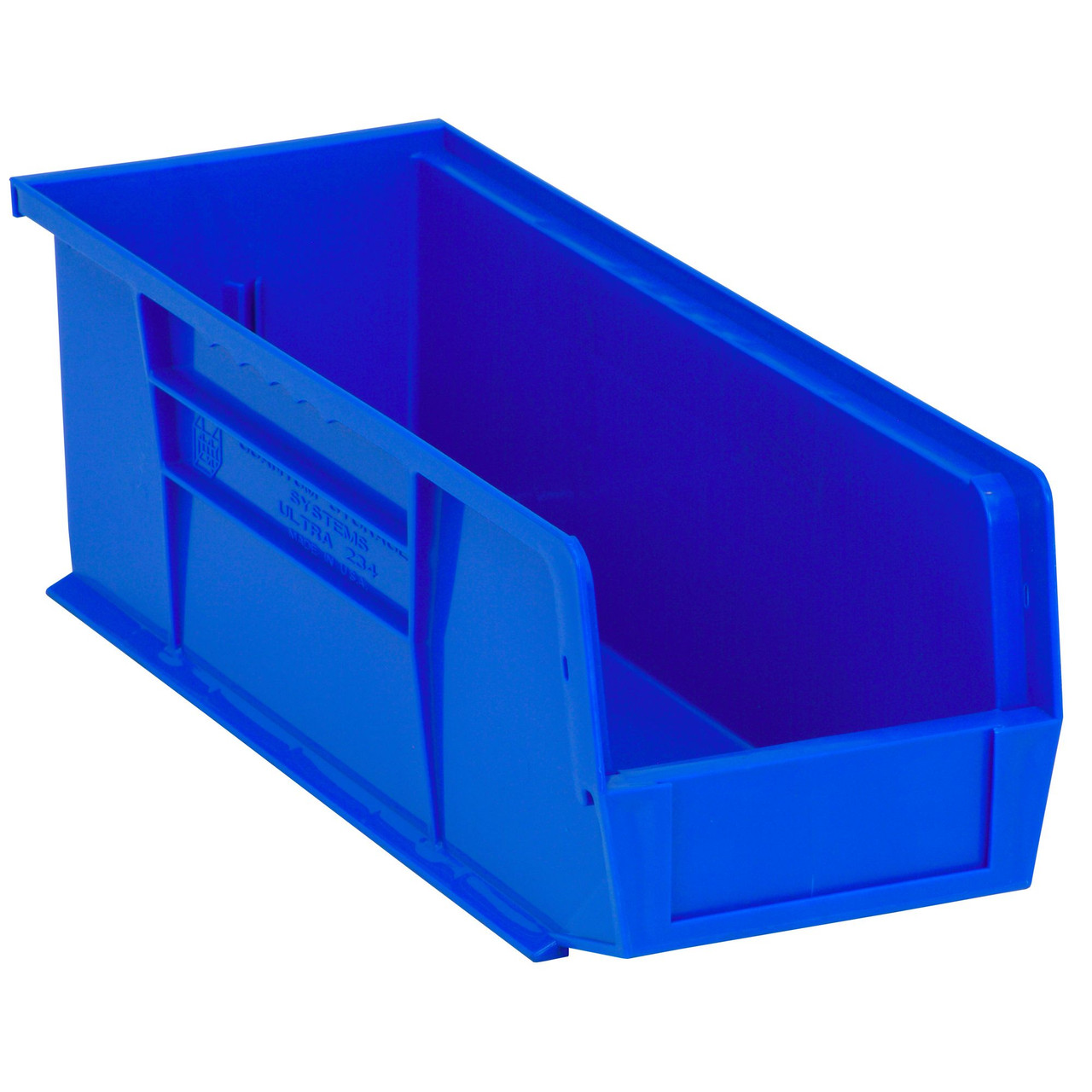 Blue Ultra Stack and Hang Bins 14.75'' W x 5.5'' D x 5'' H - Case of 12 (14.75 in W x 5 in D x 5.5 in H)