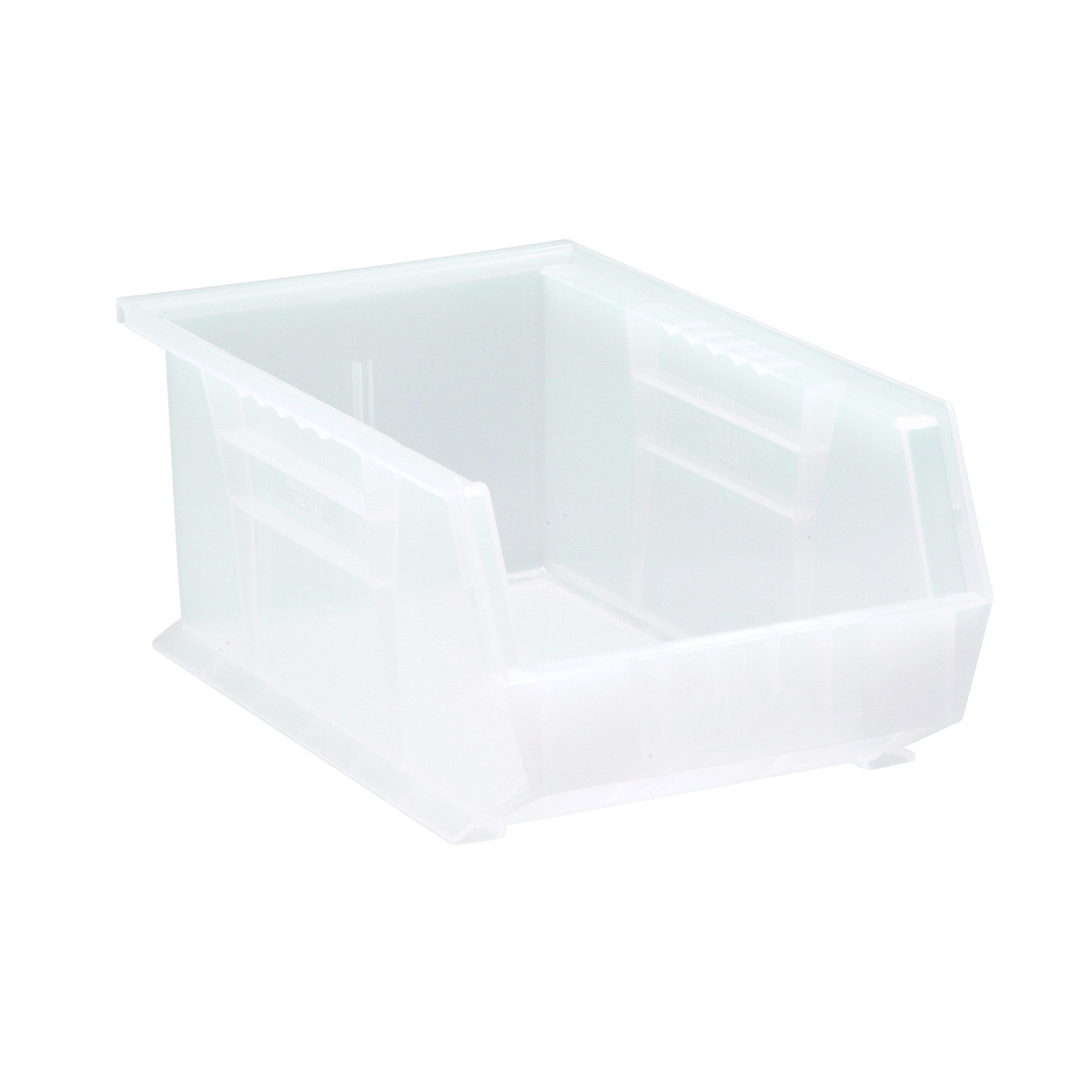 Clear Ultra Stack and Hang Bins 13.63'' W x 8.25'' D x 6'' H - Case of 12 (13.63 in W x 6 in D x 8.25 in H)