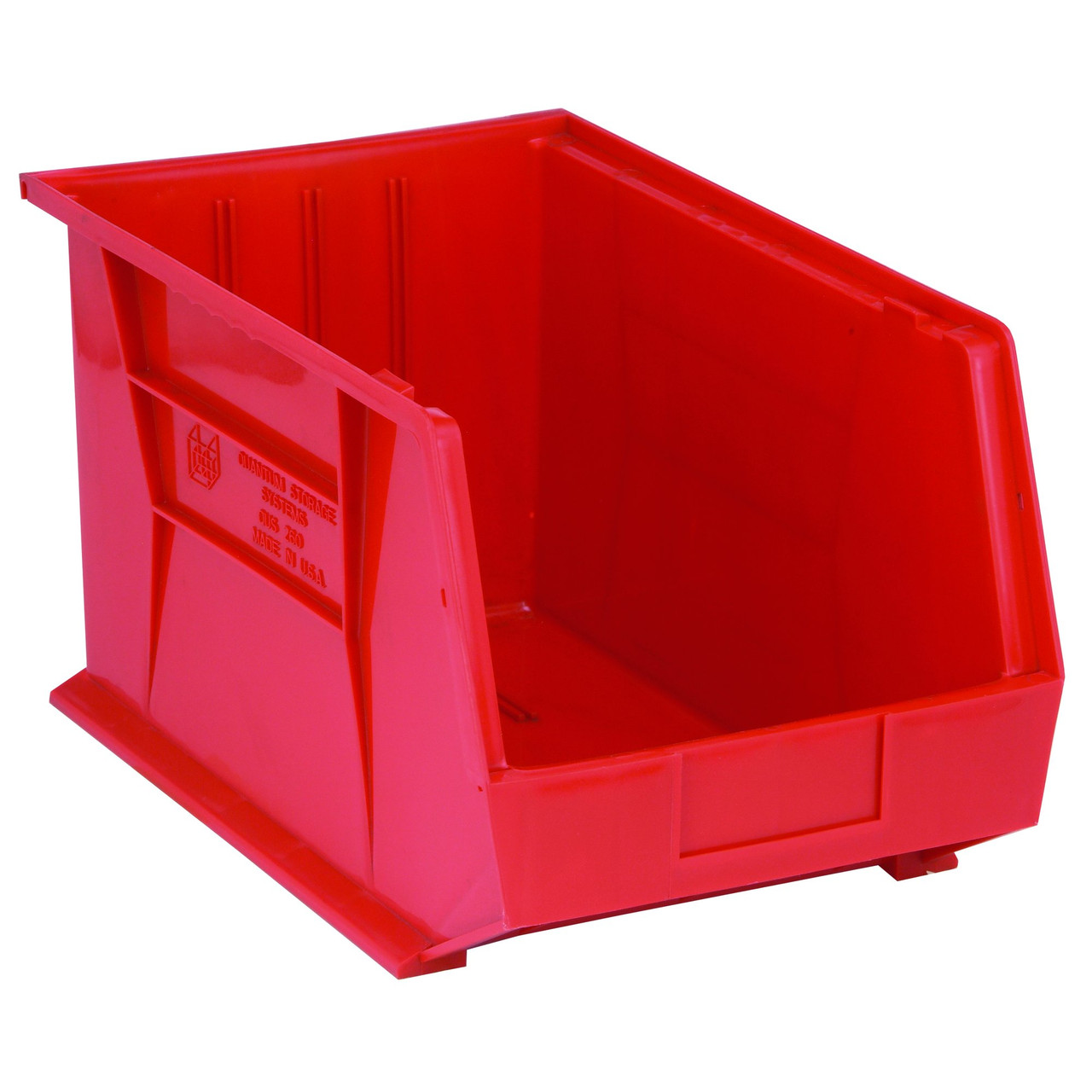 Red Ultra Stack and Hang Bins 18'' W x 11'' D x 10'' H - Case of 4 (18 in W x 10 in D x 11 in H)