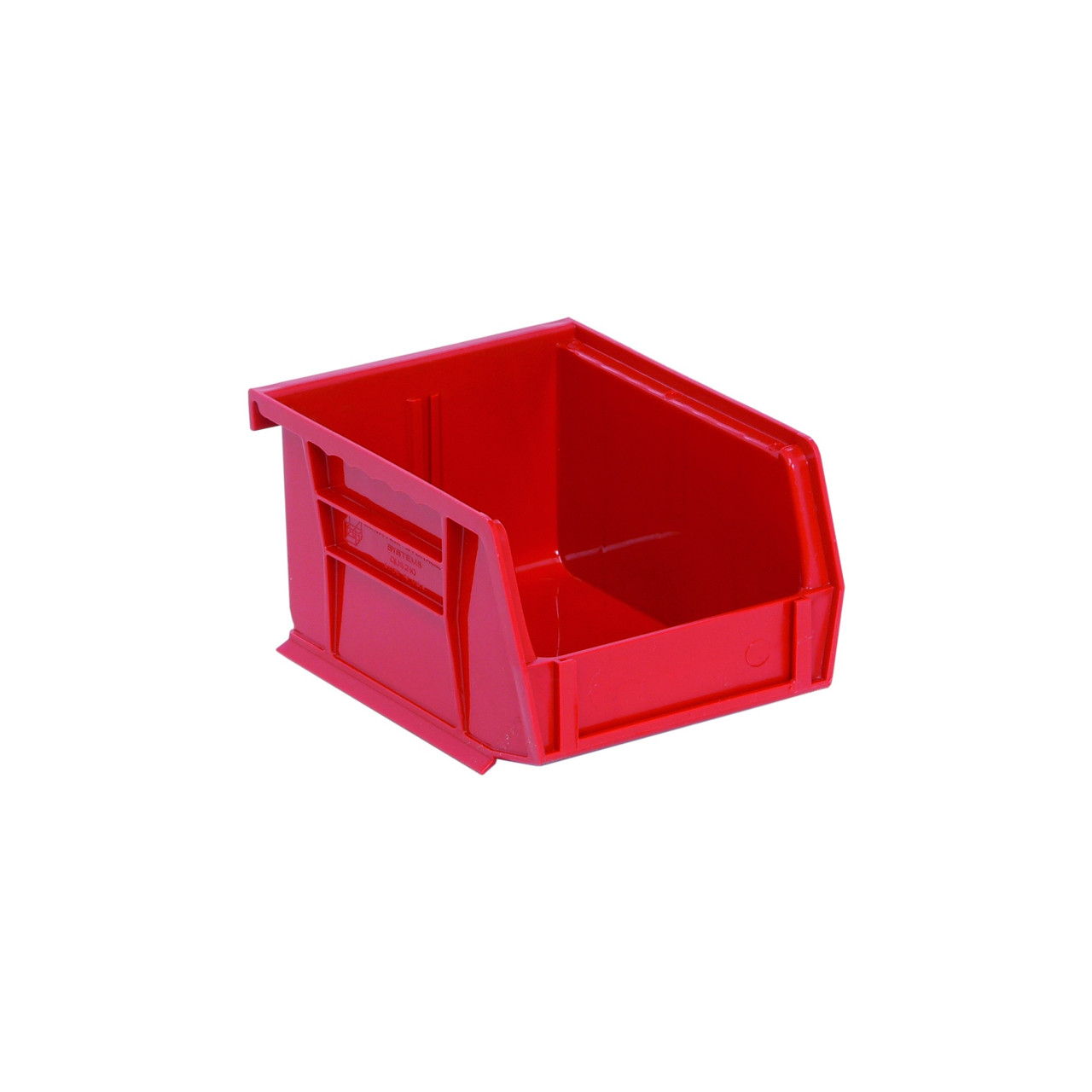 Red Ultra Stack and Hang Bins 5.38'' W x 4.13'' D x 3'' H - Case of 24 (5.38 in W x 3 in D x 4.13 in H)