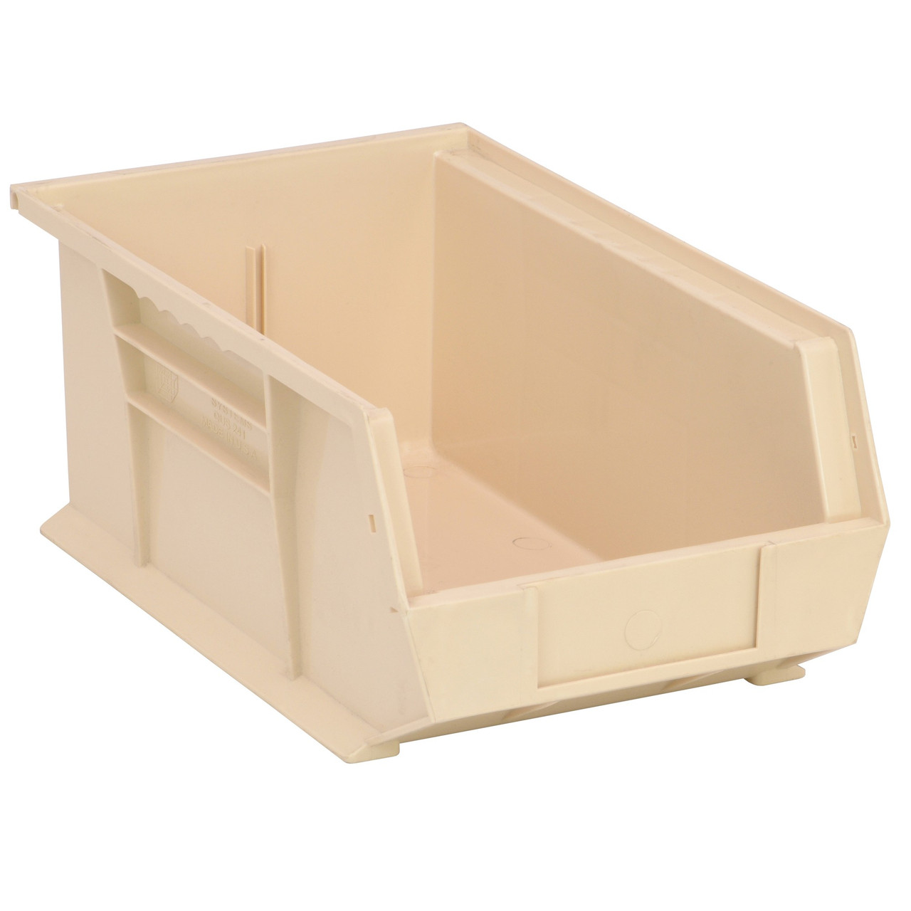 Ivory Ultra Stack and Hang Bins 13.63'' W x 8.25'' D x 6'' H - Case of 12 (13.63 in W x 6 in D x 8.25 in H)